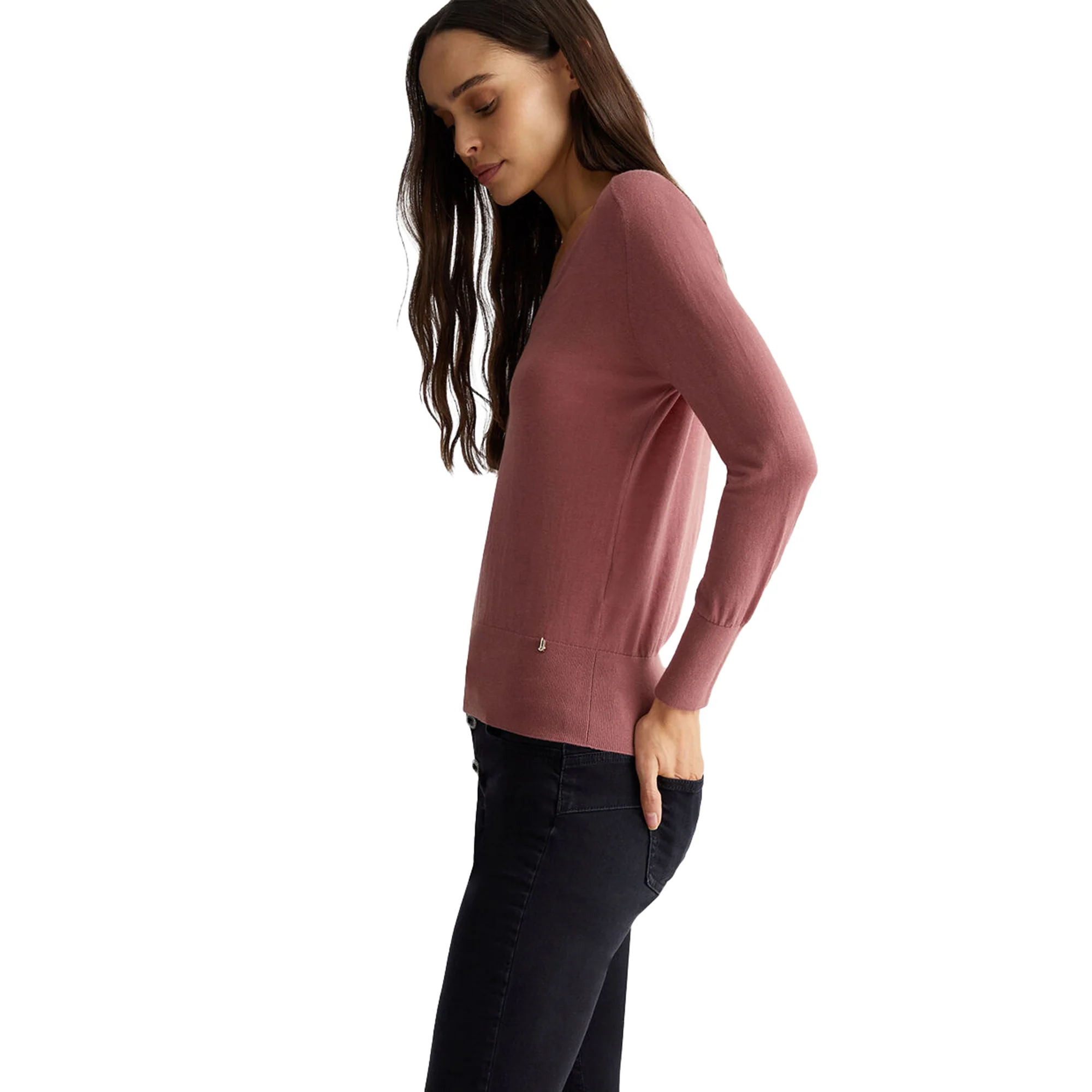 Maglia Donna in cotone e cashmere Rosa - Image 3