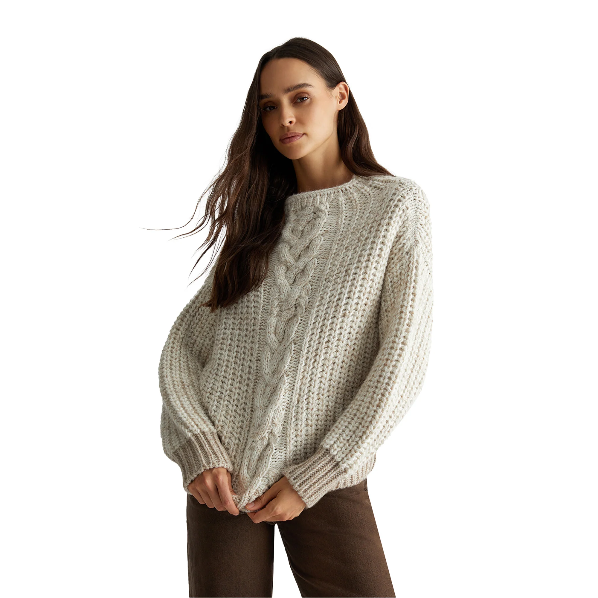 Maglione in misto lana Beige - Image 2