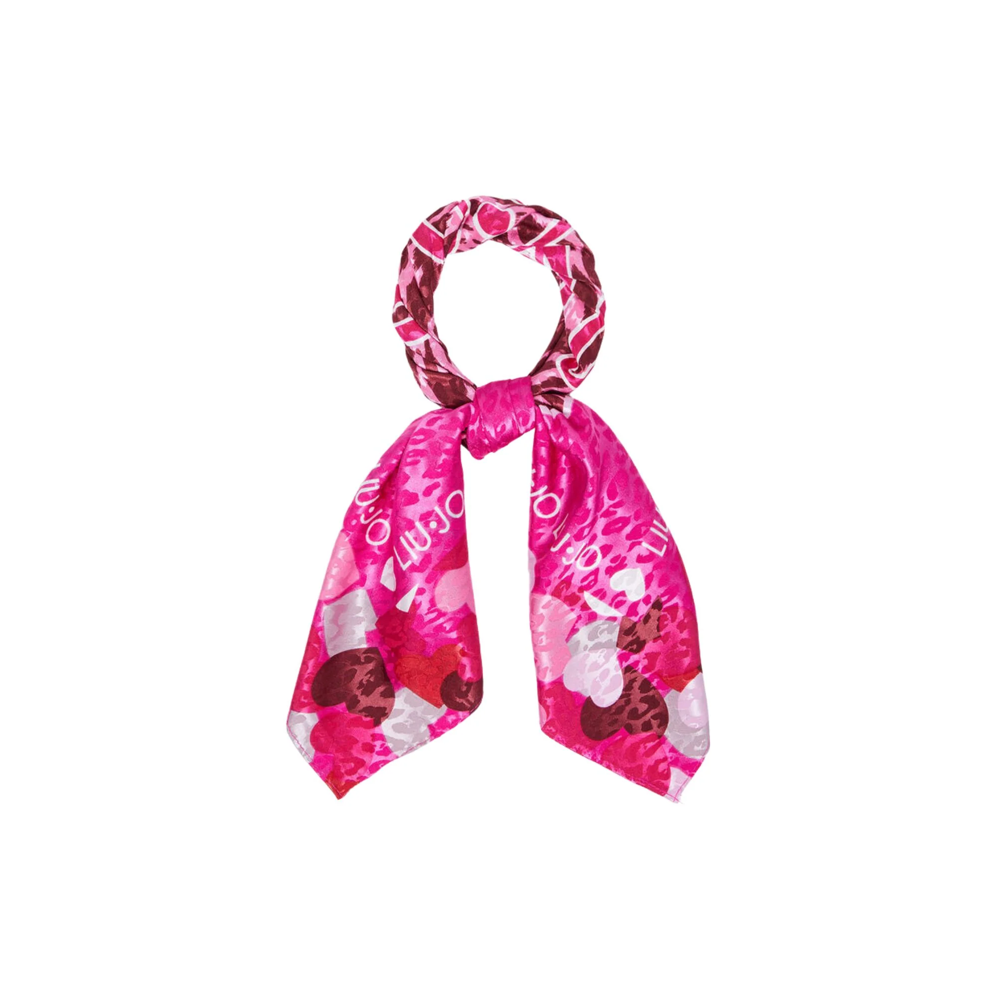 Foulard Donna con bordi fantasia a cuori - Image 2