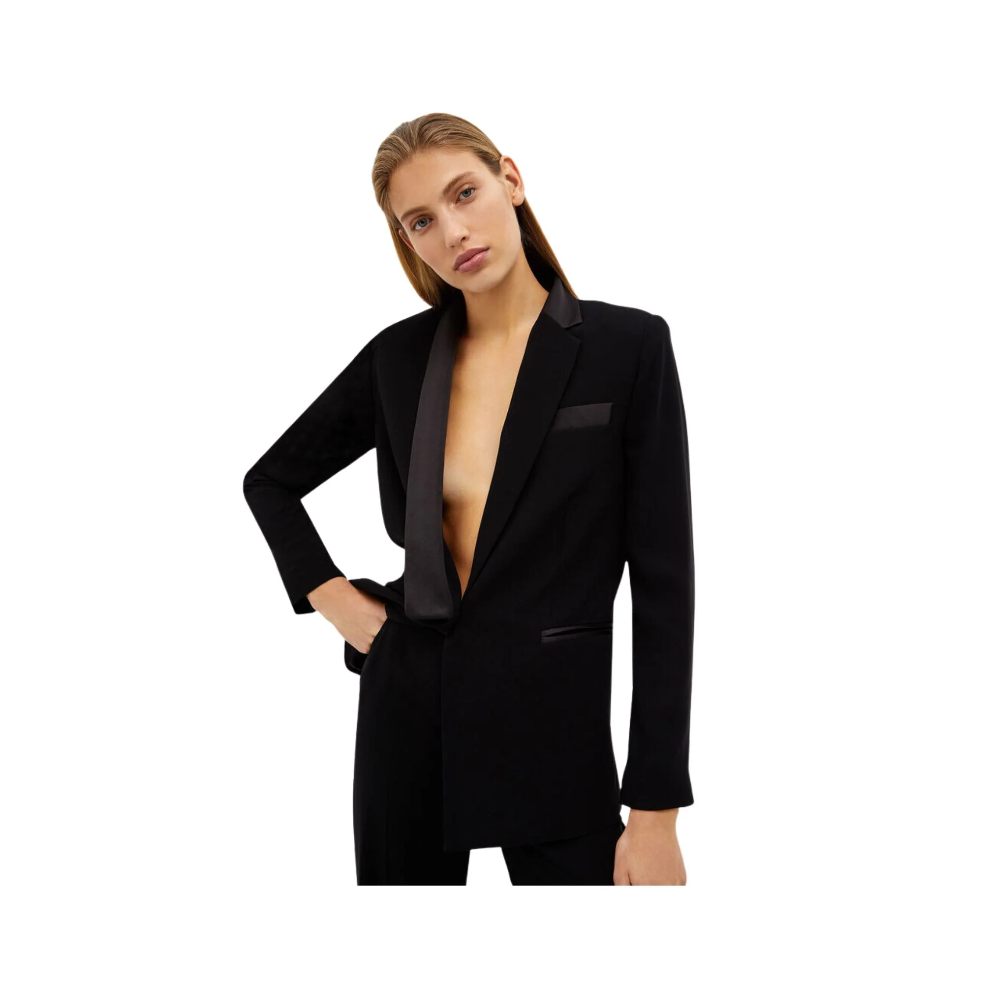 Giacca Donna smocking con revers classico e a scialle - Image 2