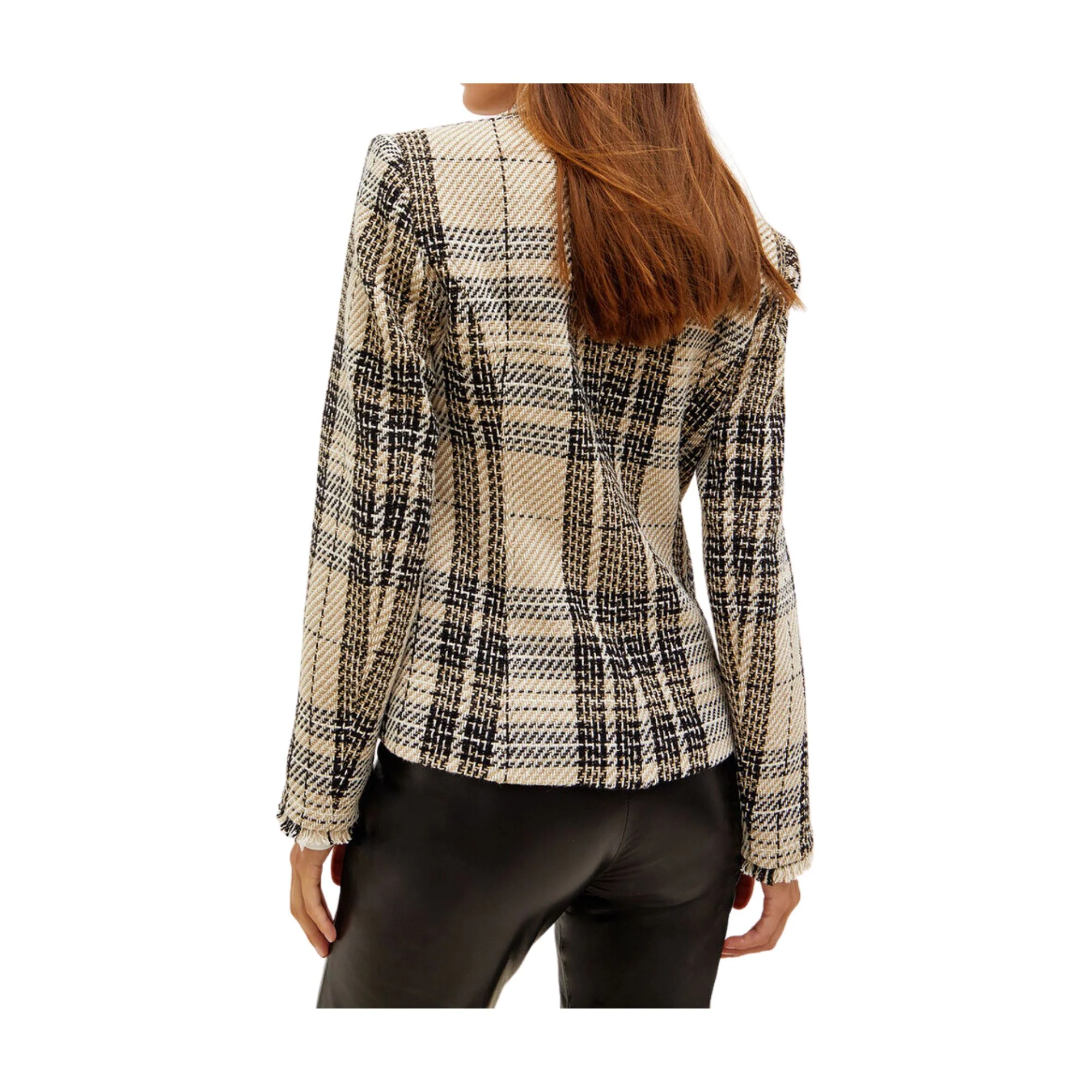 Giacca Donna monopetto con motivo tartan - Image 3