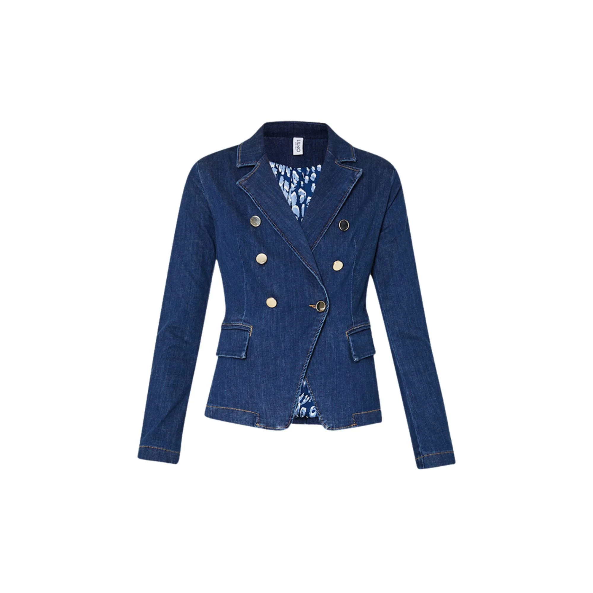 Giacca Donna in jeans chiusura doppiopetto