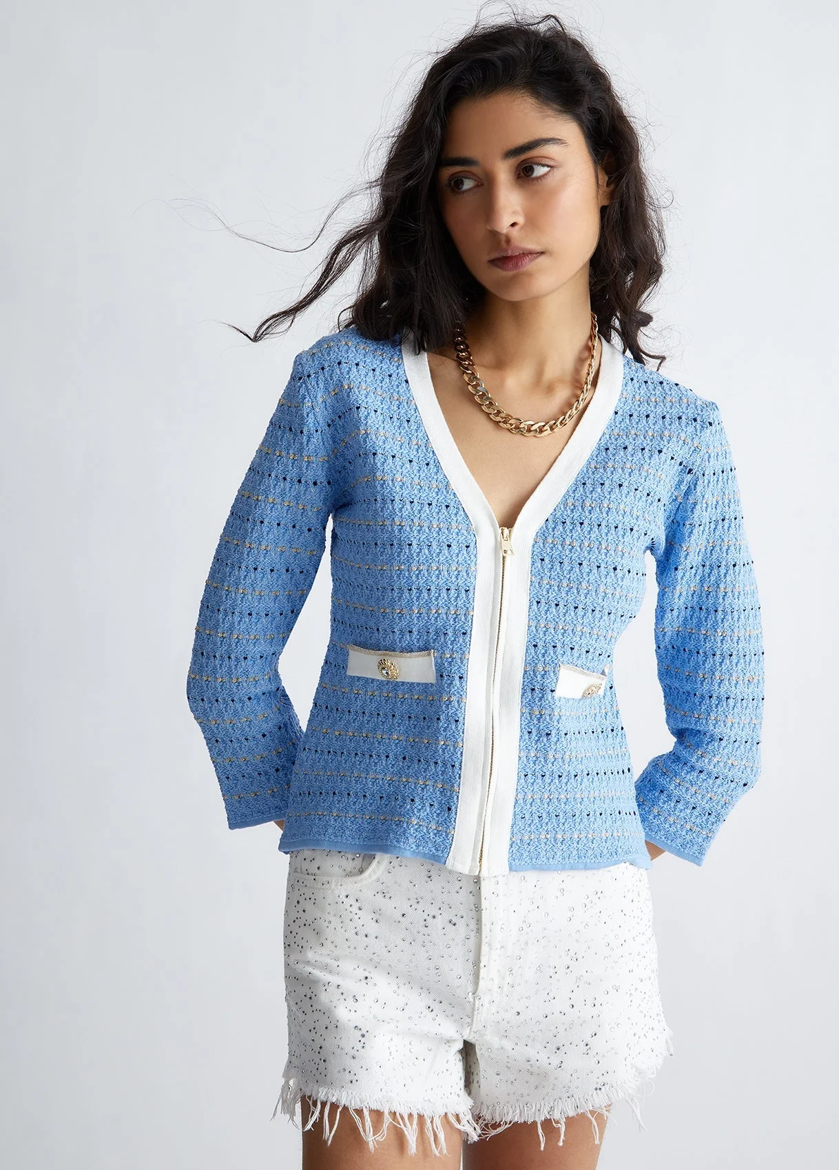 Giacca Donna in maglia jacquard - Image 3