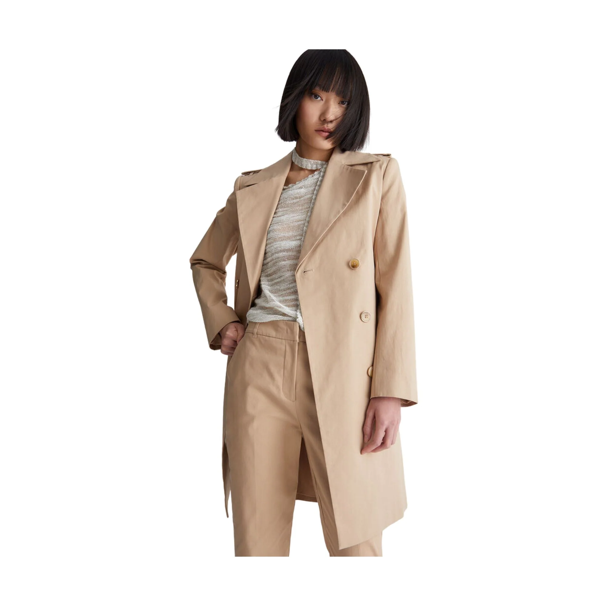 Trench Donna lungo a doppiopetto - Image 2