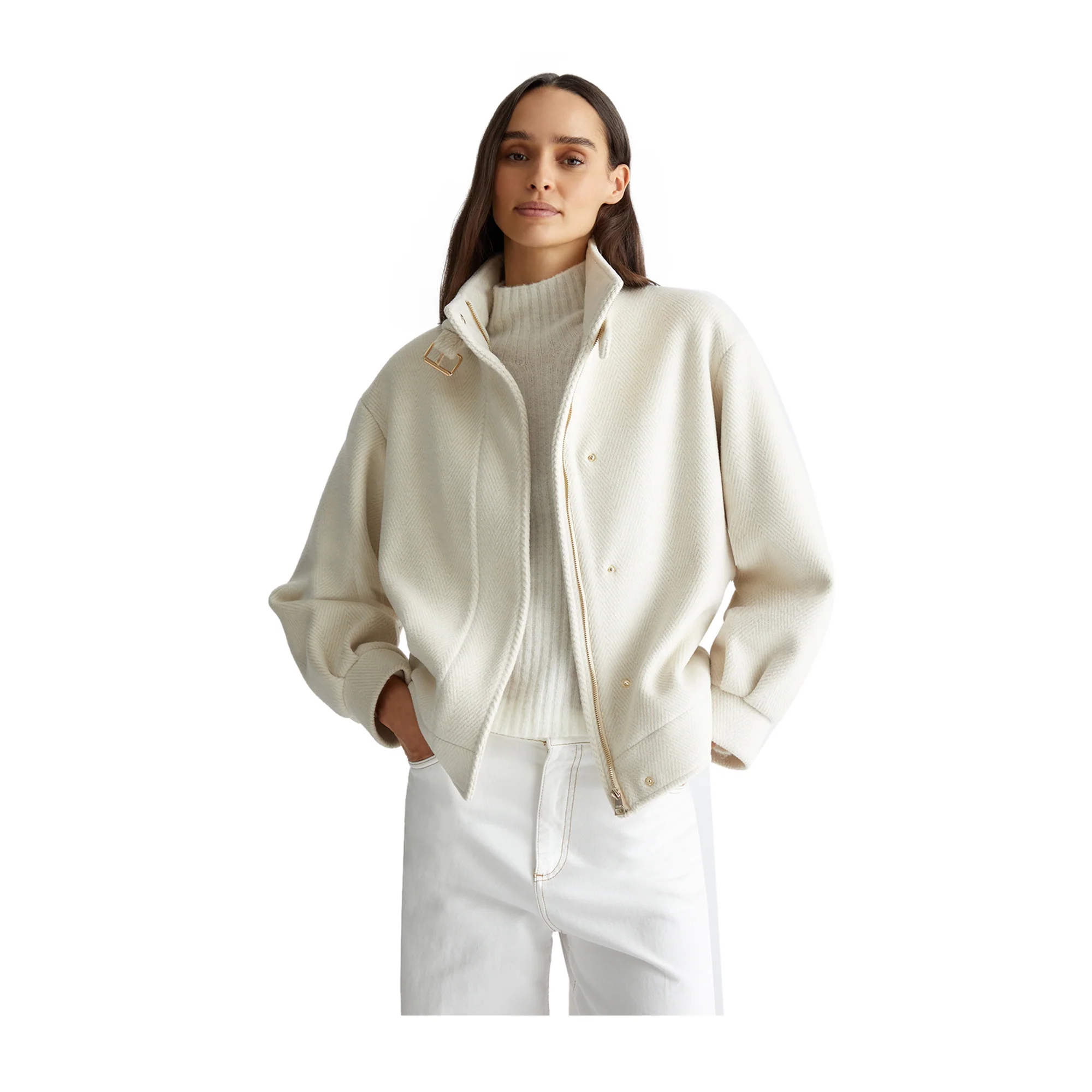 Giaccone Donna chevron lurex