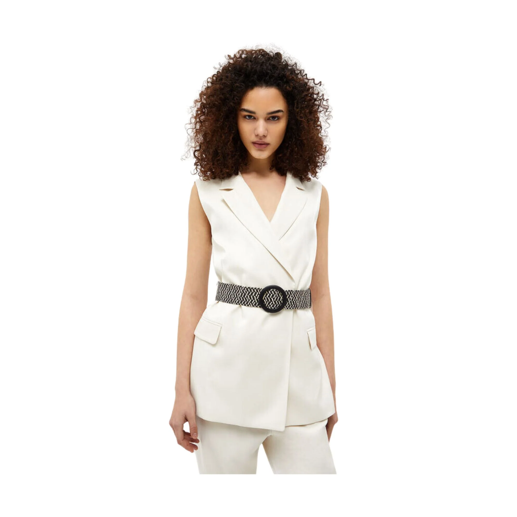 Gilet Donna lungo con cintura - Image 2