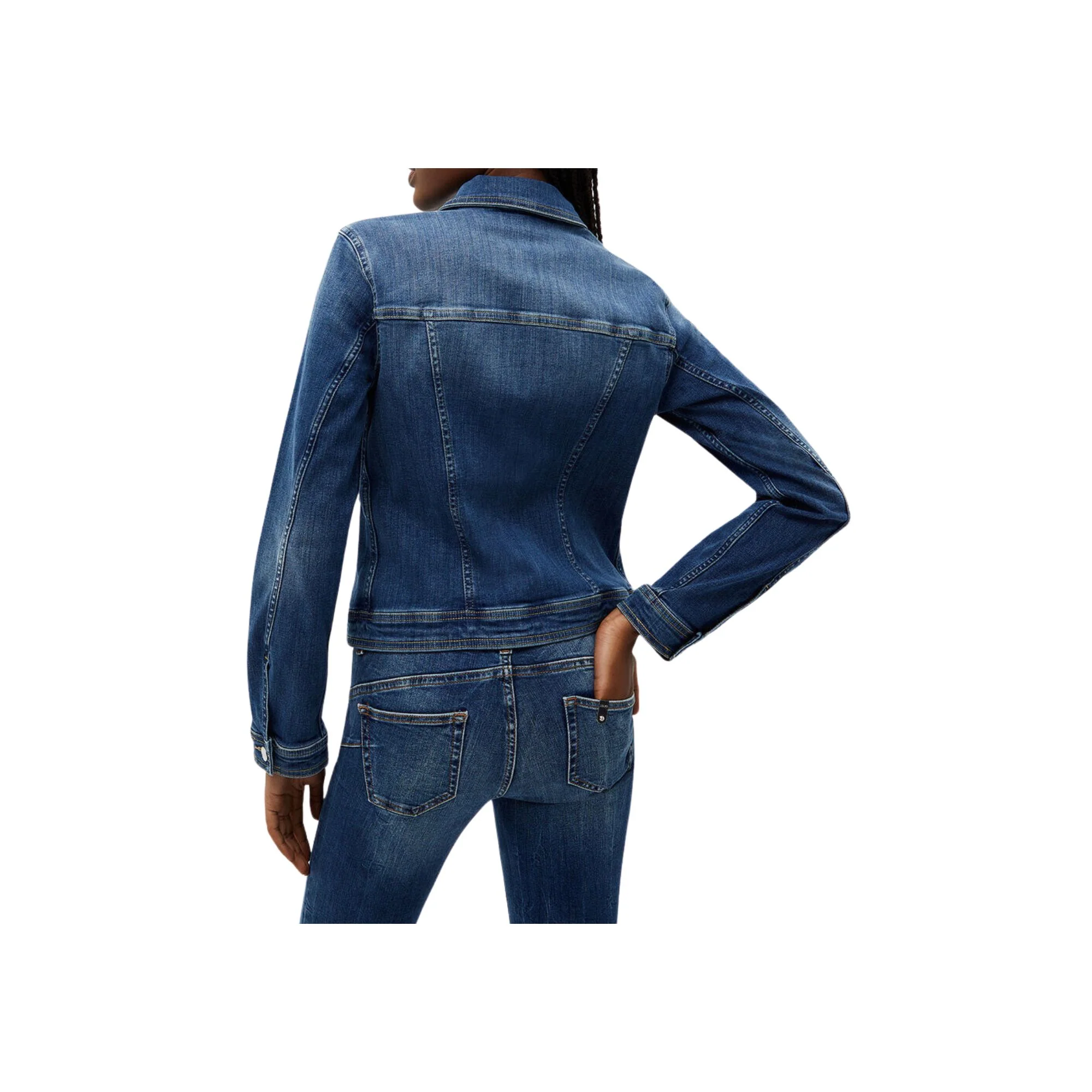 Giubbino Donna in denim con zip - Image 3