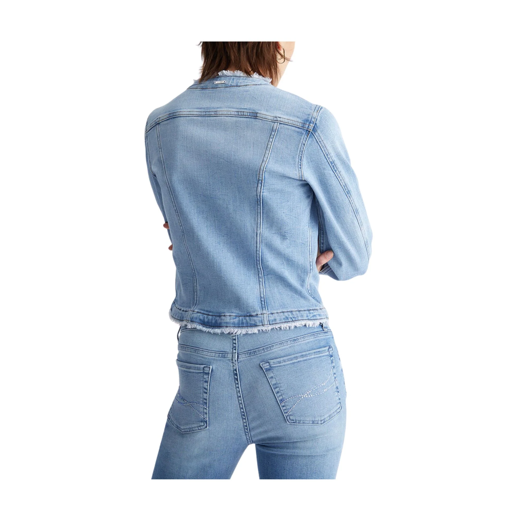 Giubbotto Donna in denim con dettagli gioiello - Image 3