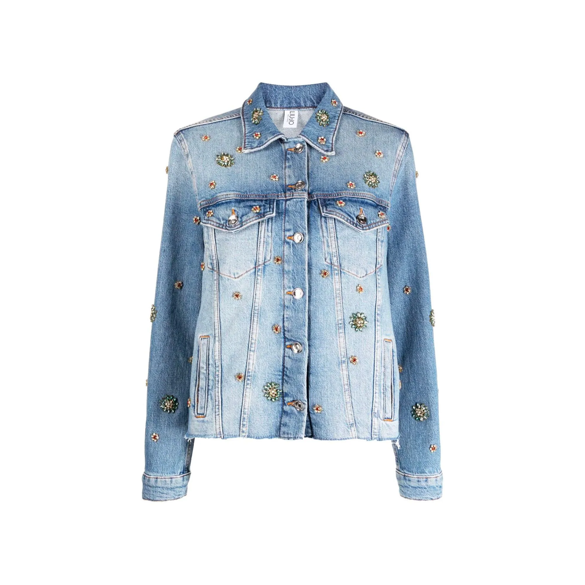 Giacca Donna Jeans con clip all-over