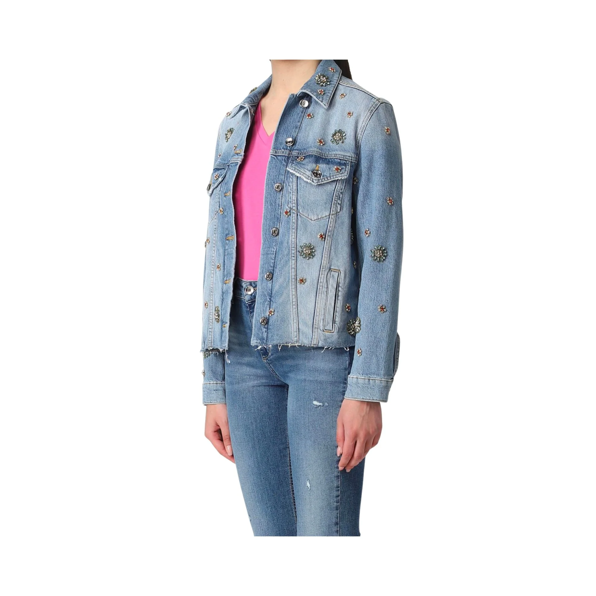 Giacca Donna Jeans con clip all-over - Image 3