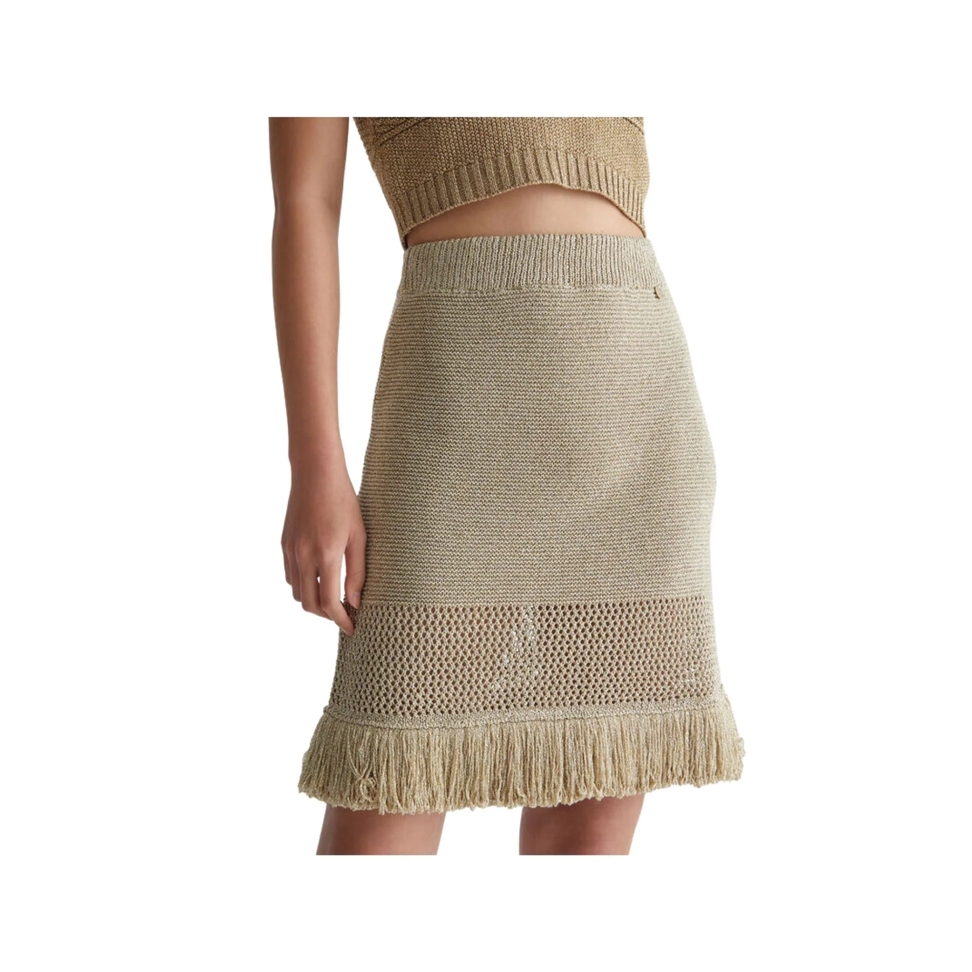 Gonna Donna in maglia con frange - Image 4