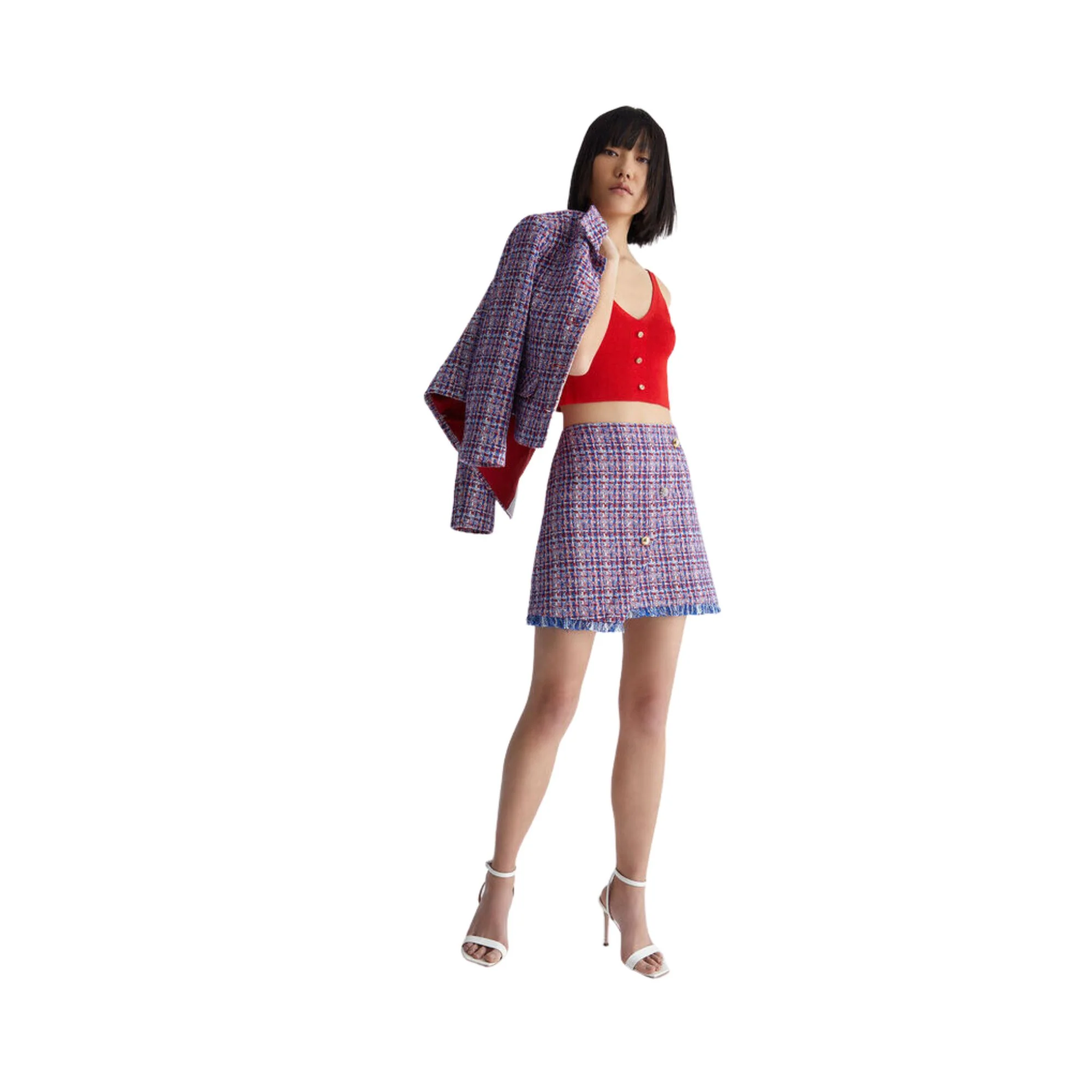 Gonna Donna mini con fantasia check - Image 5