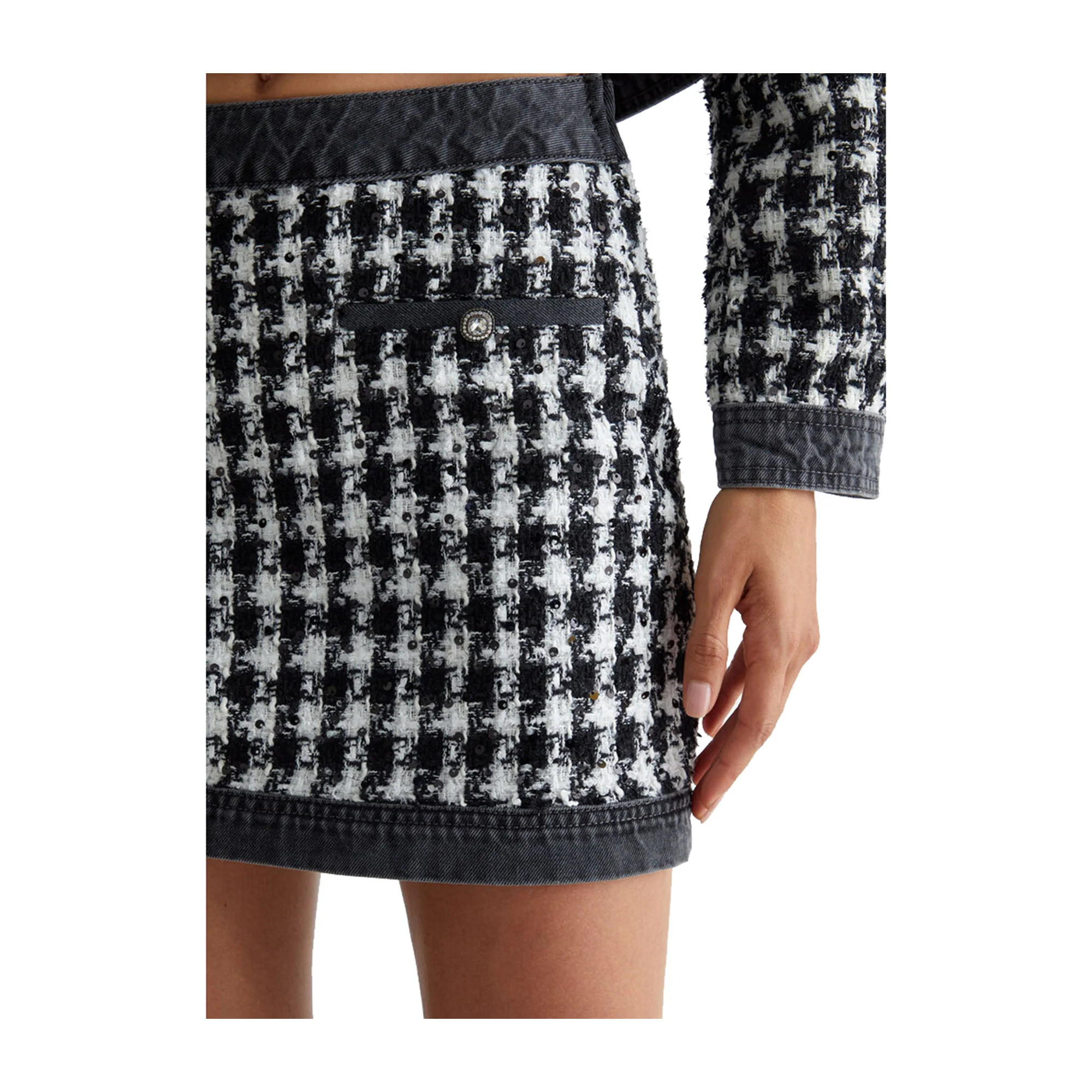 Gonna Donna con motivo pied de poule - Image 4