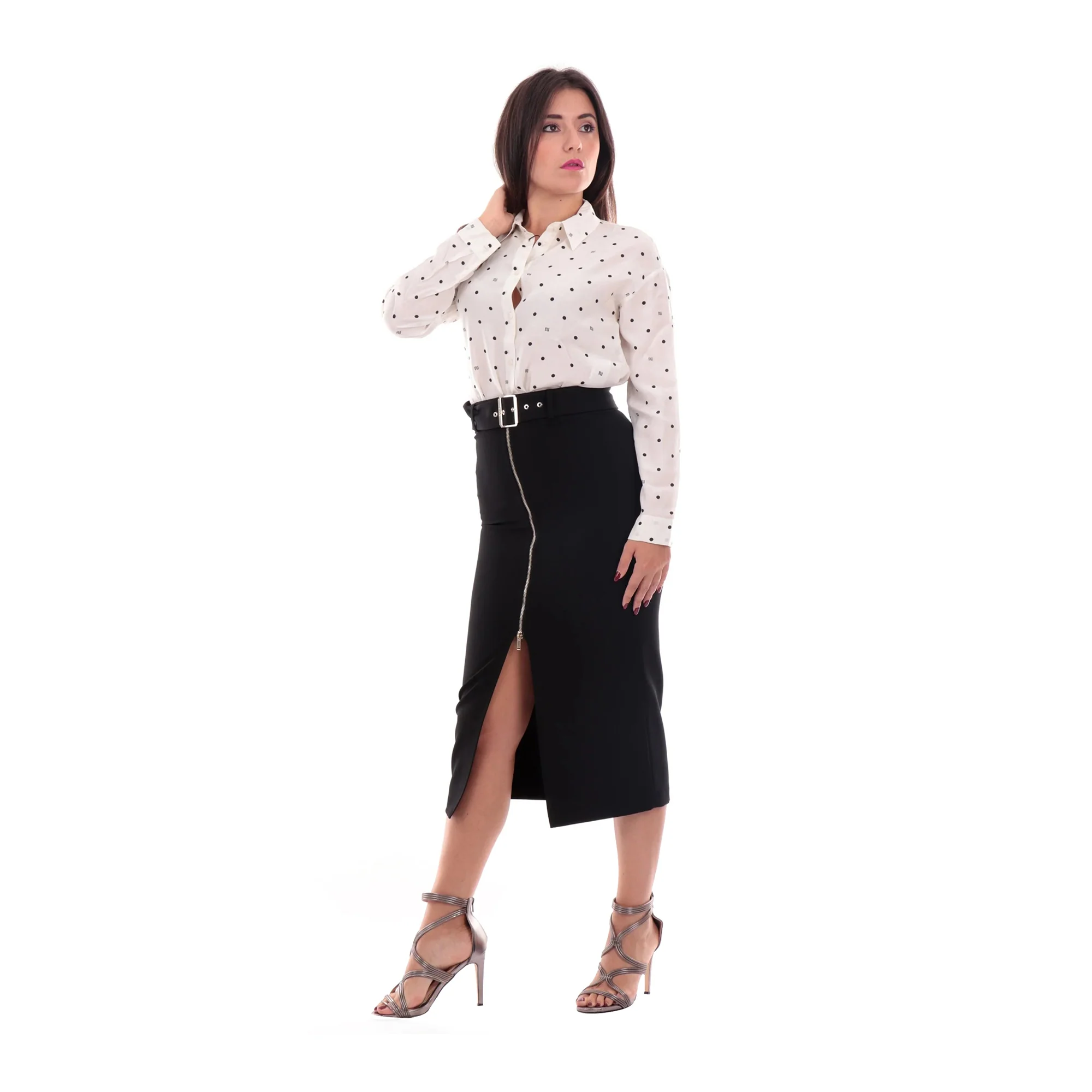 Gonna Lunga Donna con zip nera - Image 4
