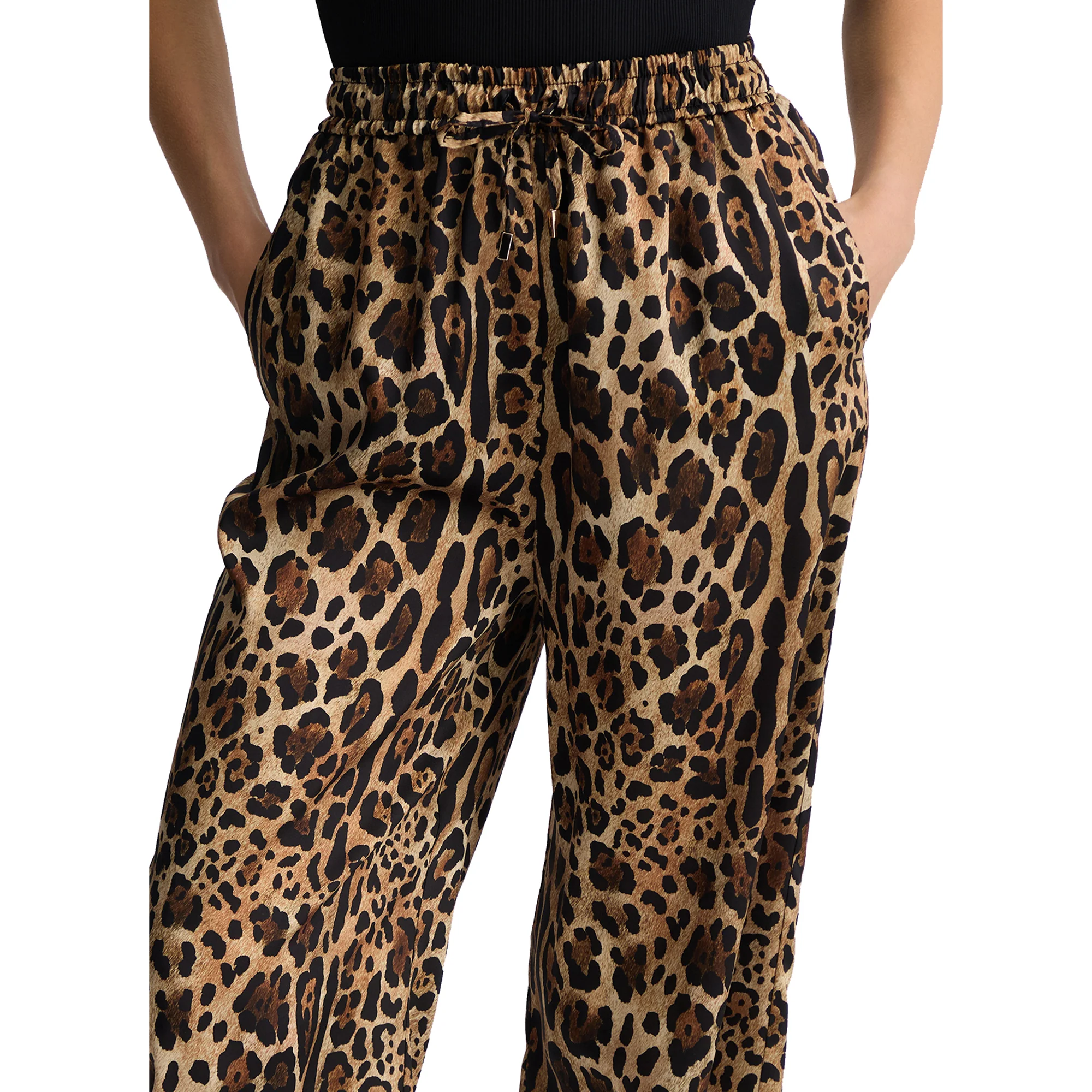 Pantaloni Donna in twill con stampa animalier - Image 4