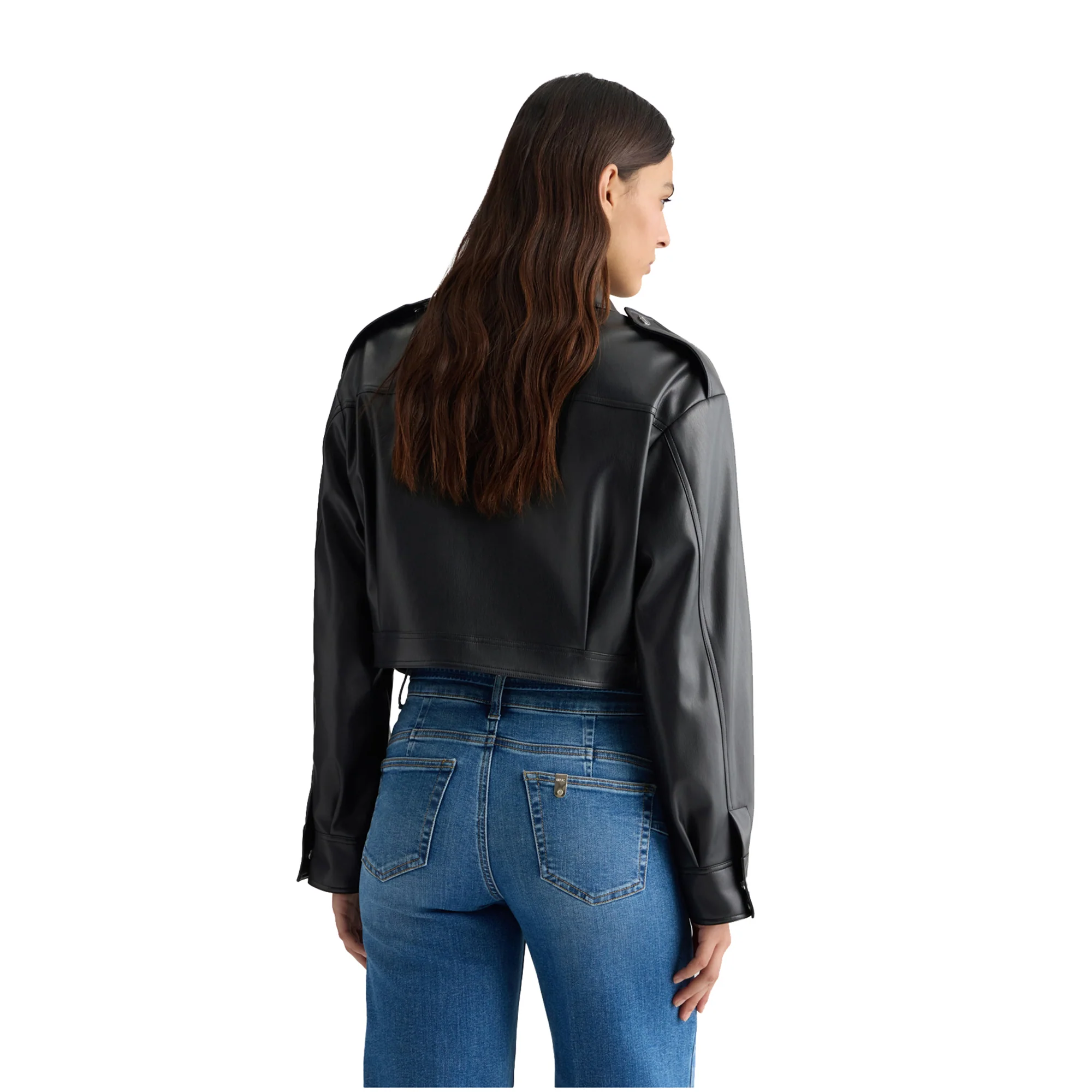 Giacca Donna cropped modello biker - Image 3