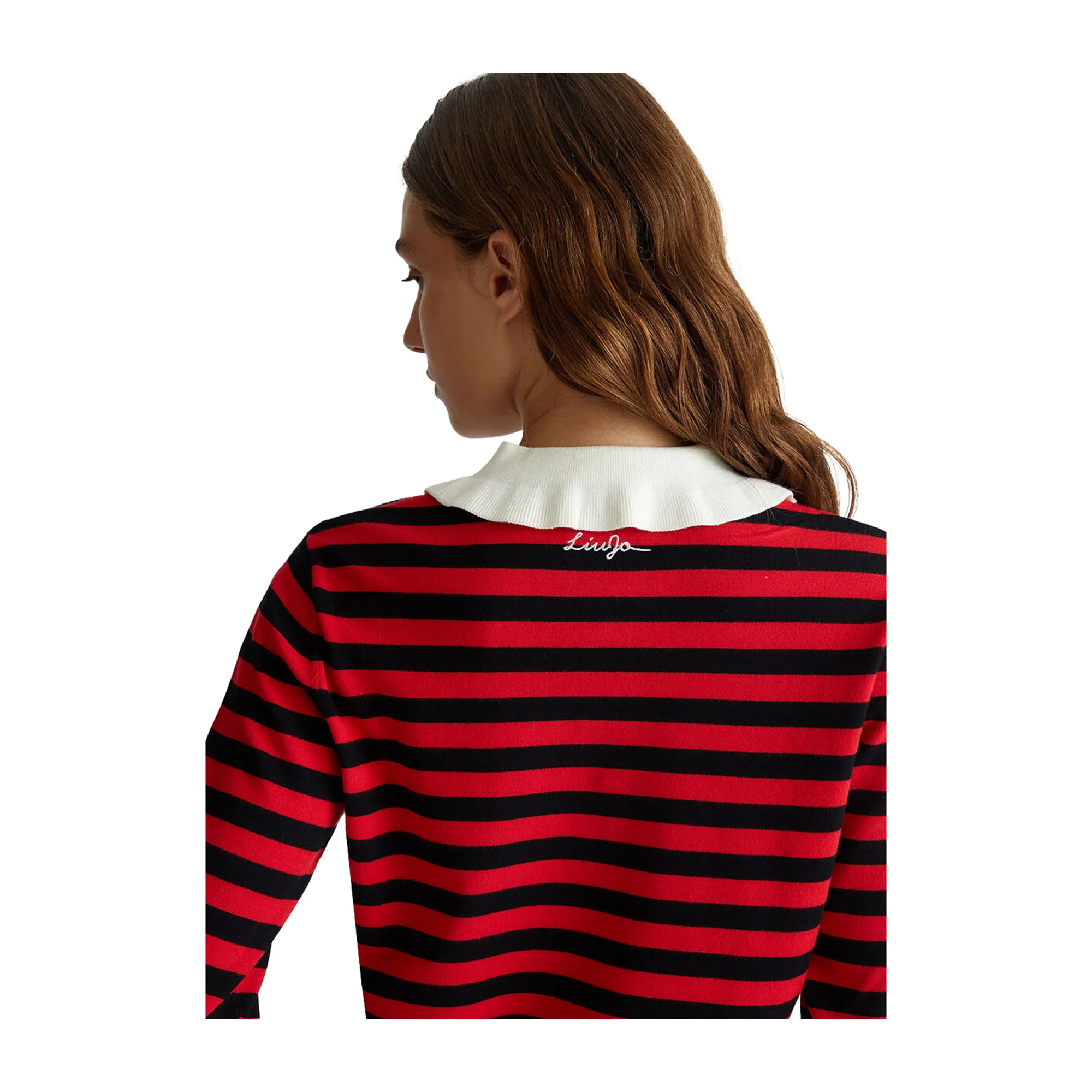 Maglia Donna a righe con bottoni gioiello - Image 6
