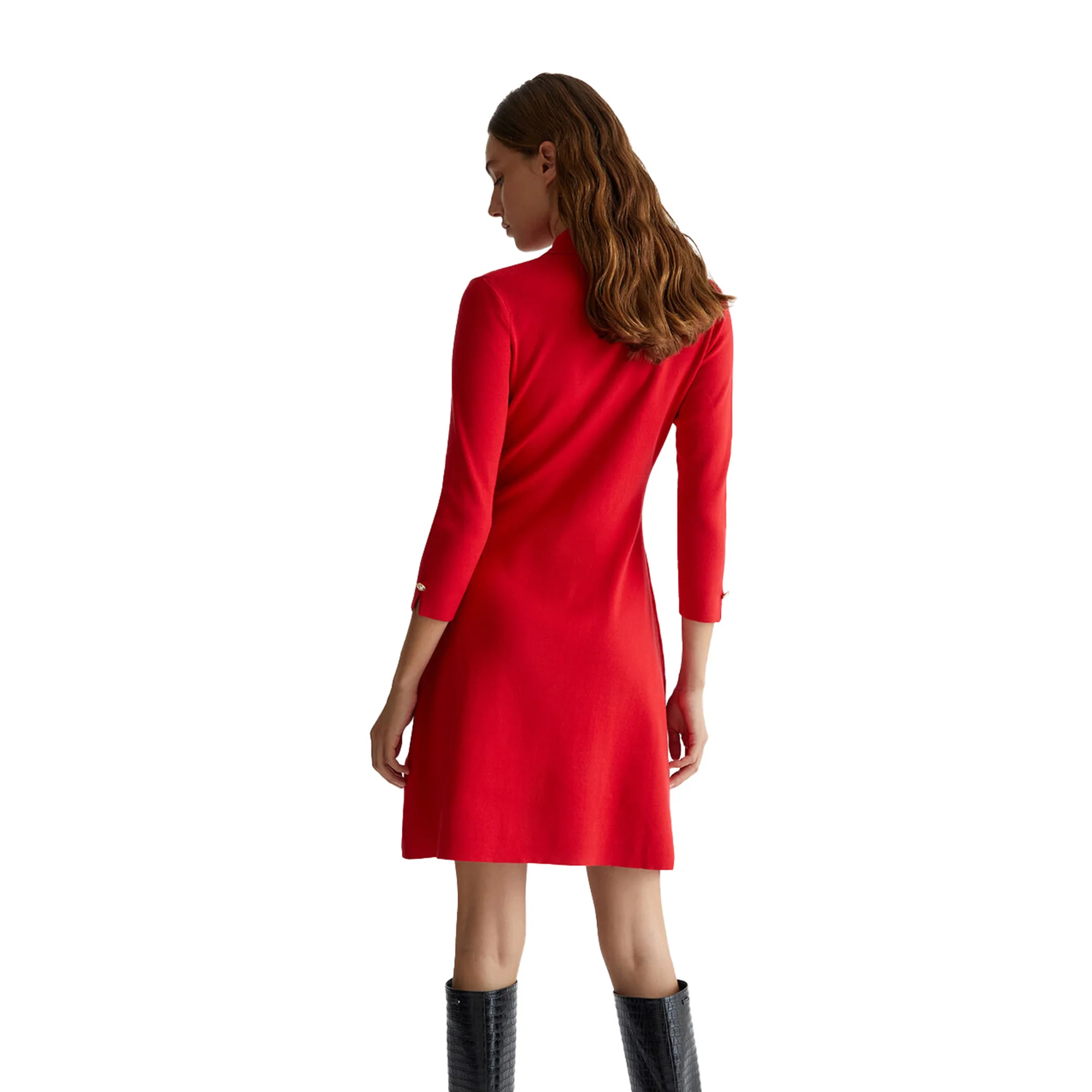 Abito corto Donna in maglia con bottoni gioiello - Image 3