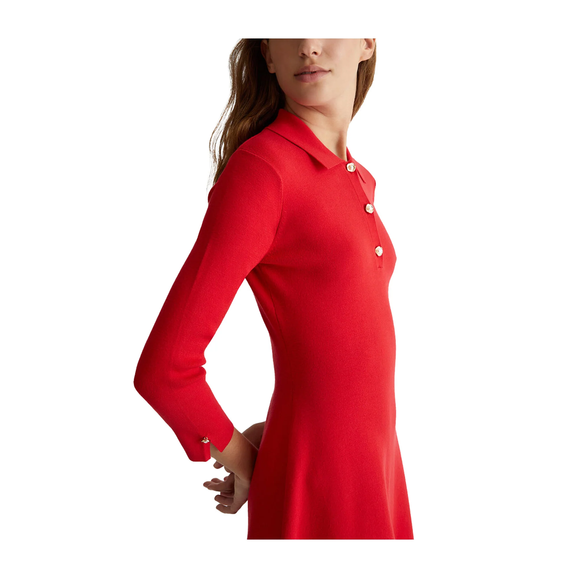 Abito corto Donna in maglia con bottoni gioiello - Image 6