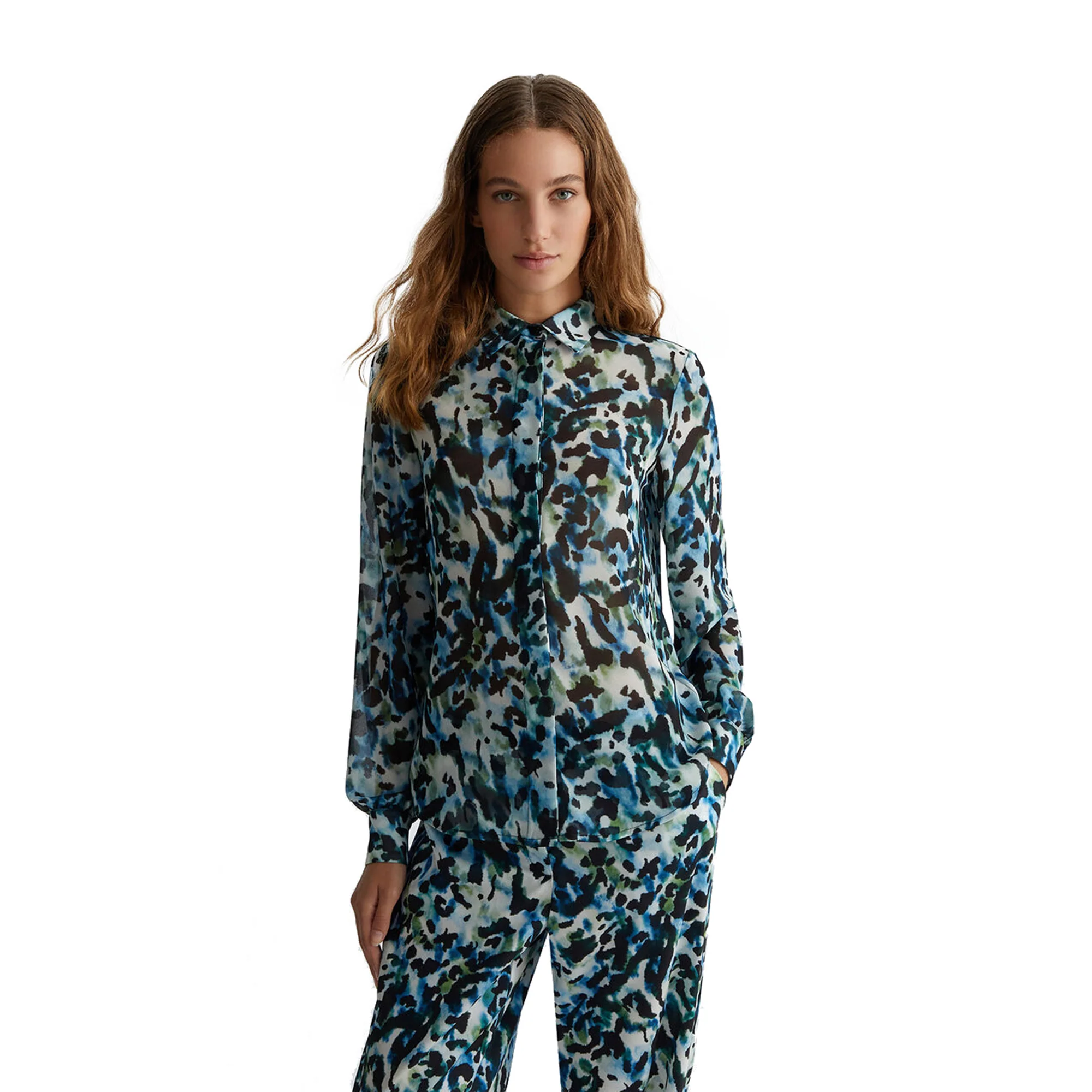 Camicia Donna animalier con maniche lunghe - Image 2