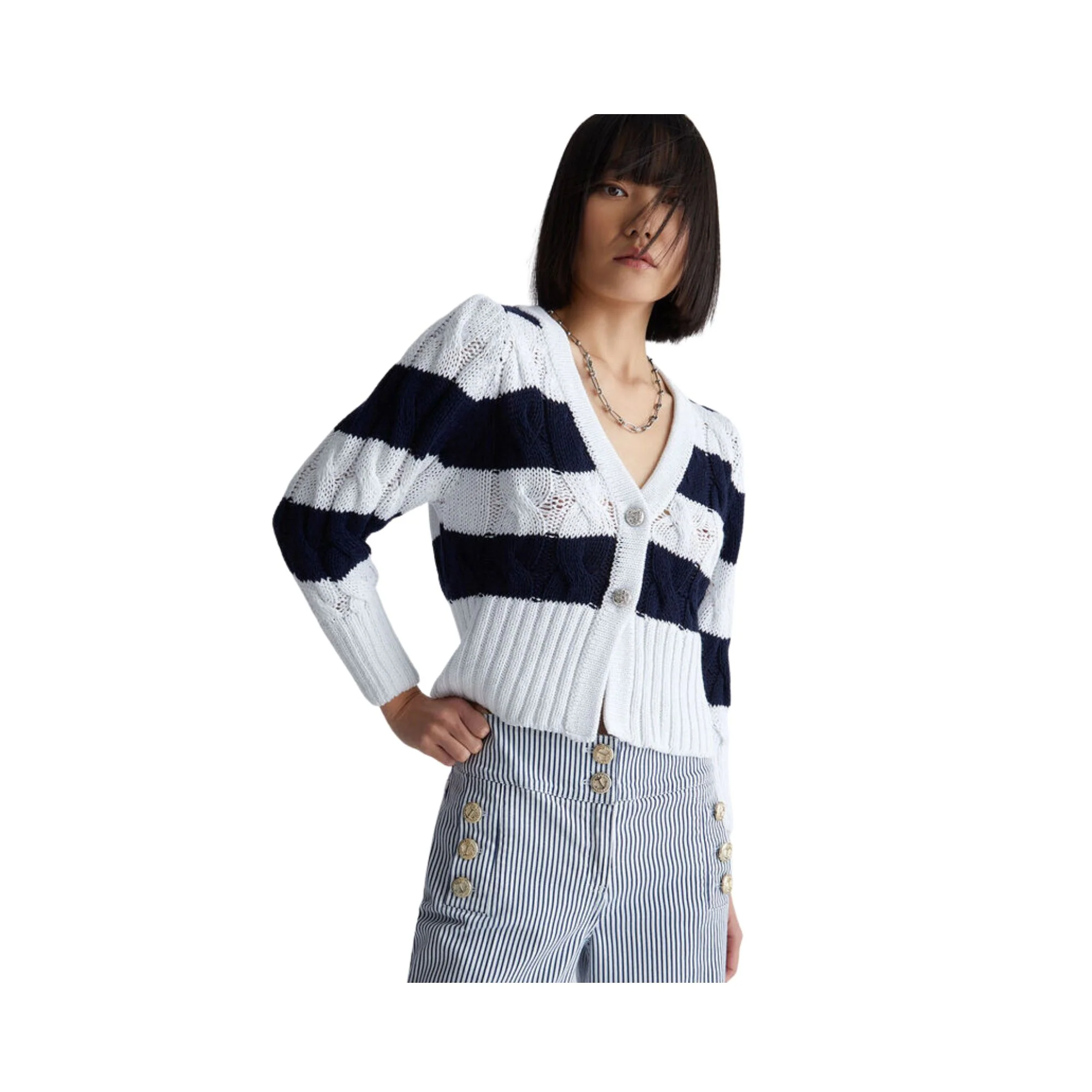 Cardigan Donna a righe - Image 2