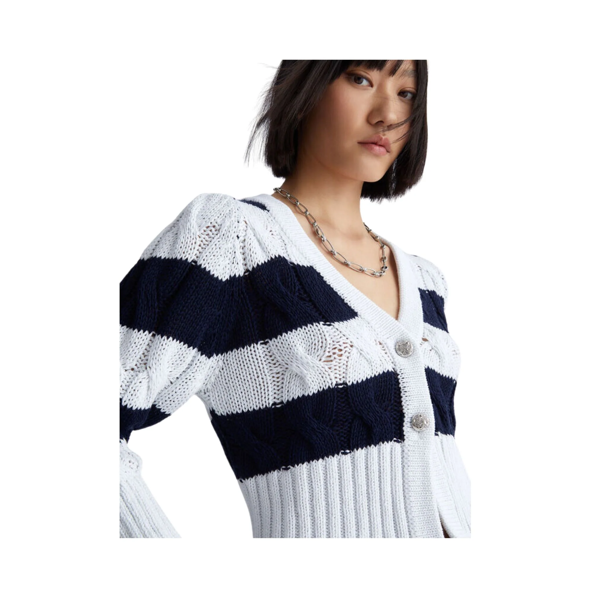 Cardigan Donna a righe - Image 4