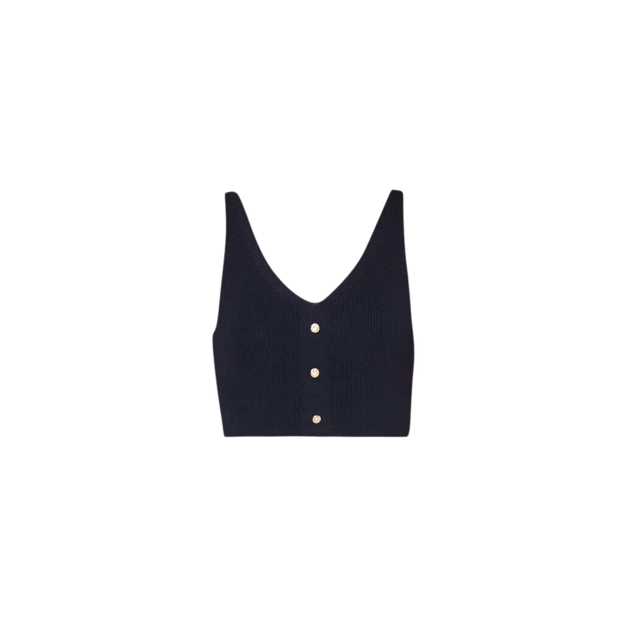 Top Donna in maglia con bottoni