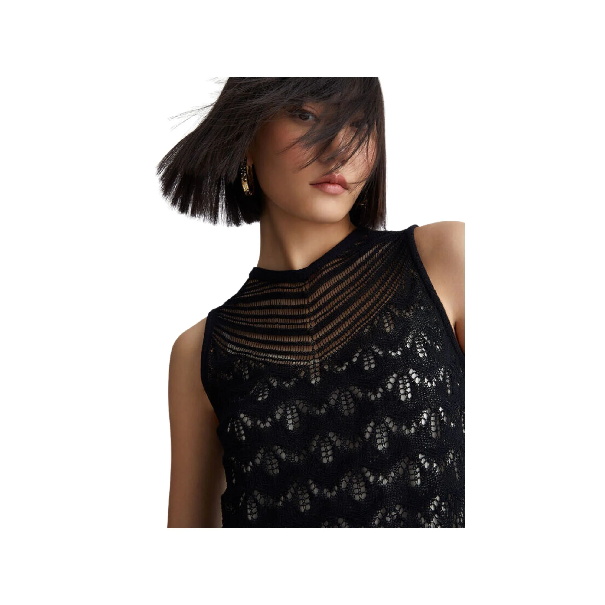 TOP ECOSOSTENIBILE IN MAGLIA - NERO - Image 10