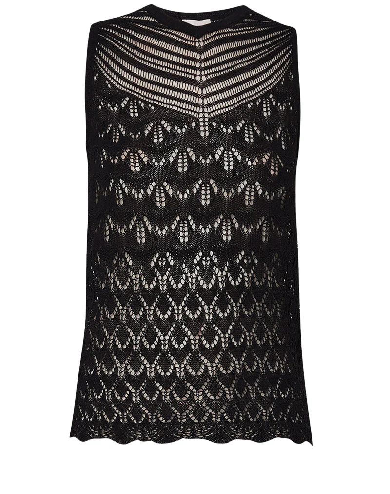 TOP ECOSOSTENIBILE IN MAGLIA - NERO - Image 13