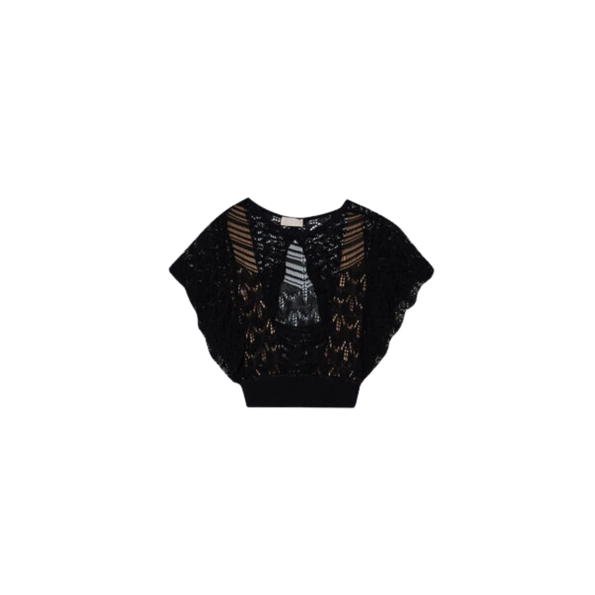 Top Donna con effetto see-through