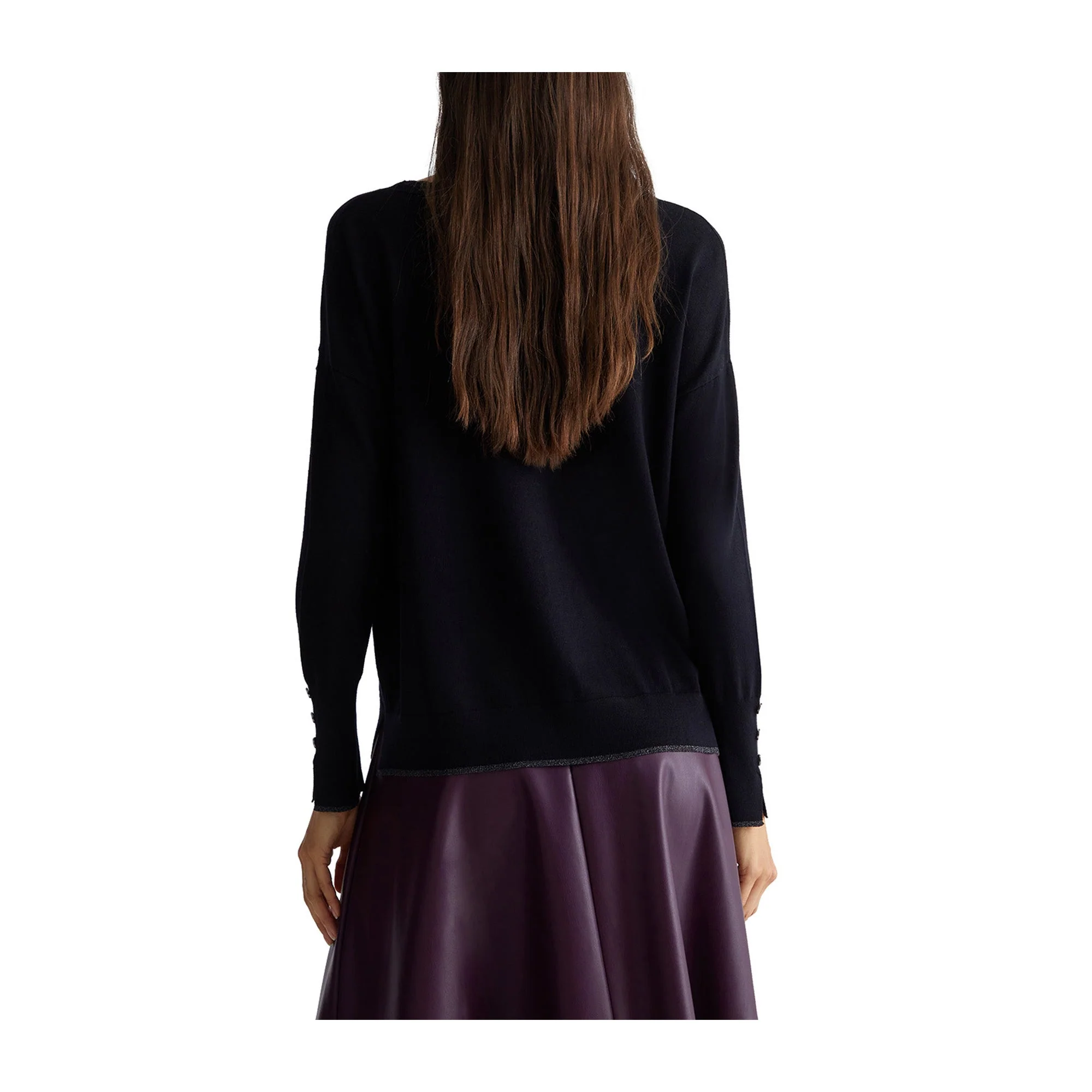 Maglia Donna a V con logo posteriore - Image 3