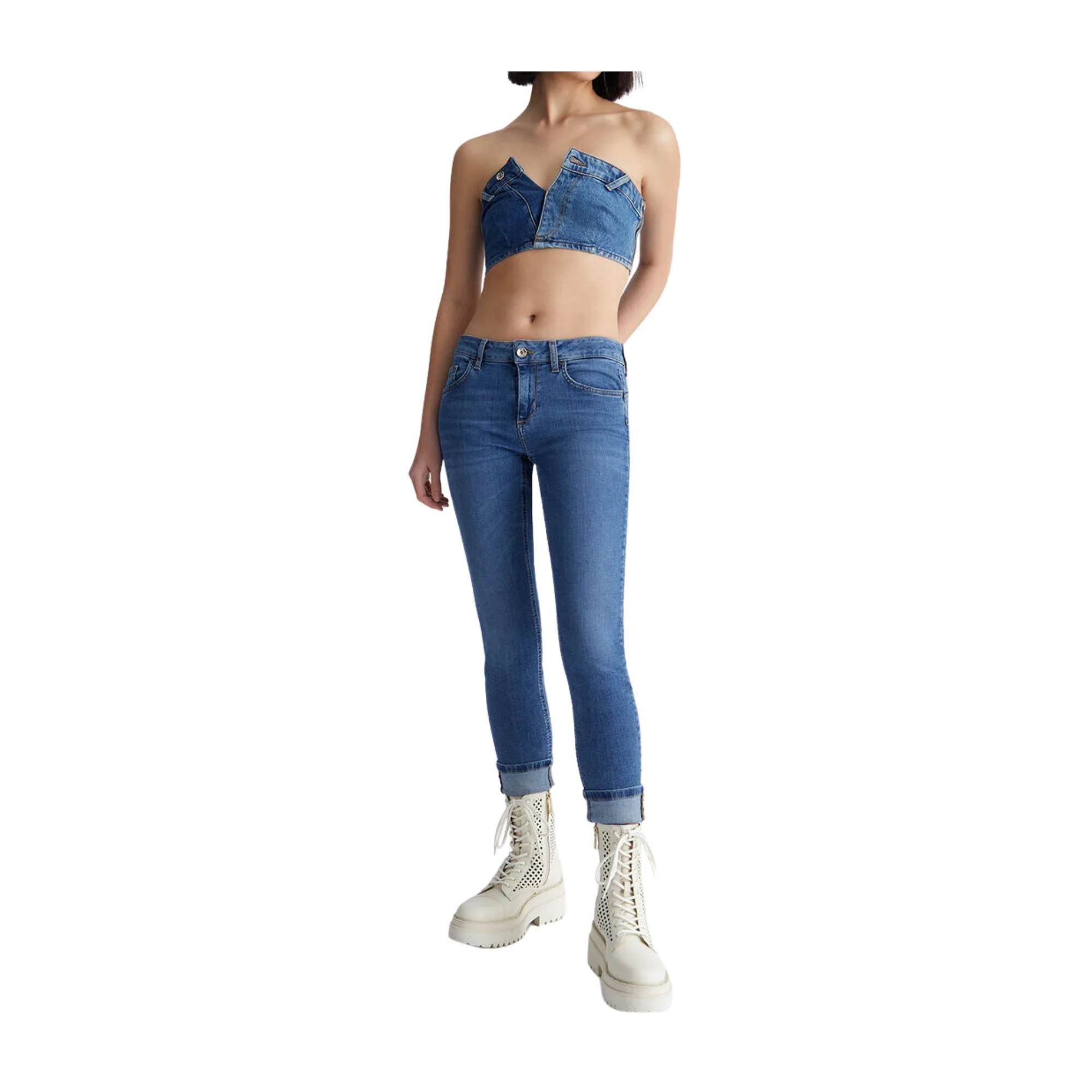 Jeans Donna skinny con risvolto - Image 2