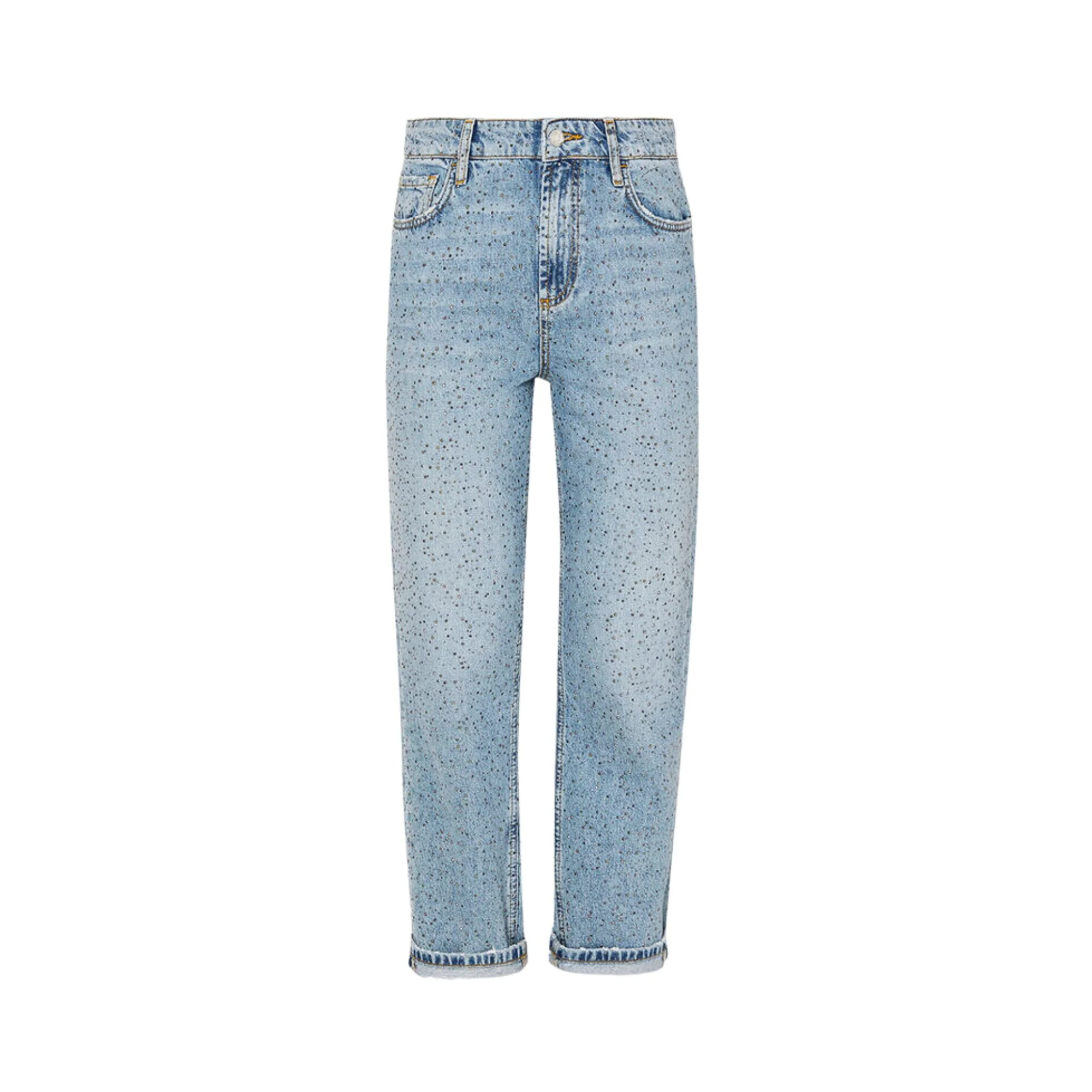 Jeans Donna con strass all over