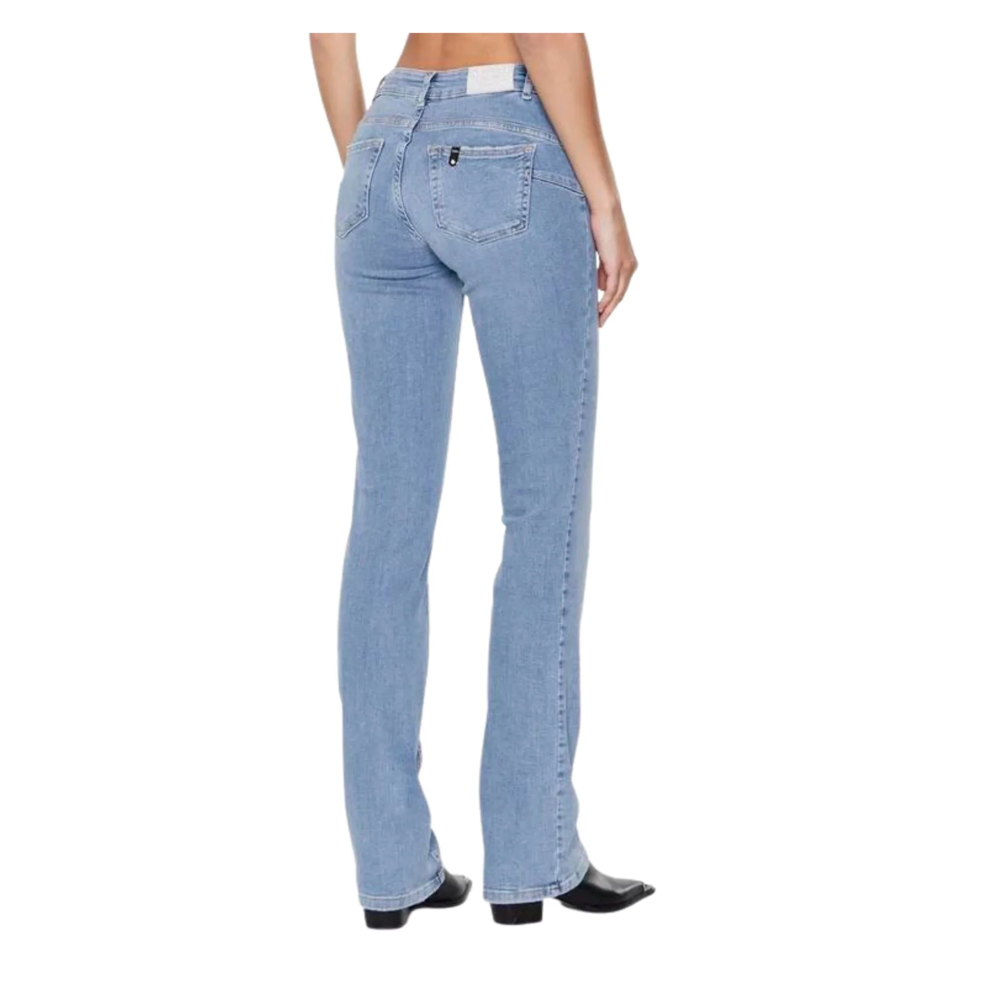 Jeans Donna slim con bottone gioiello - Image 3