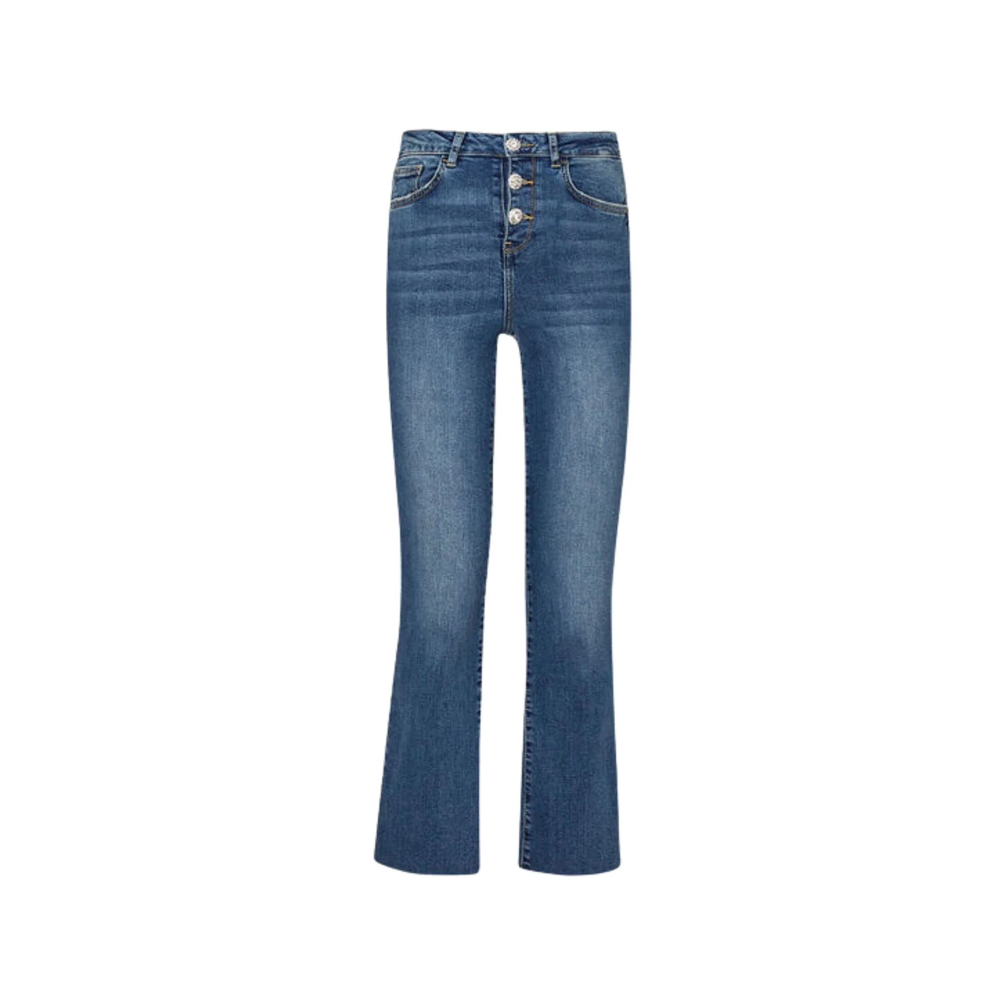 Jeans Donna cropped vita alta Bottom Up