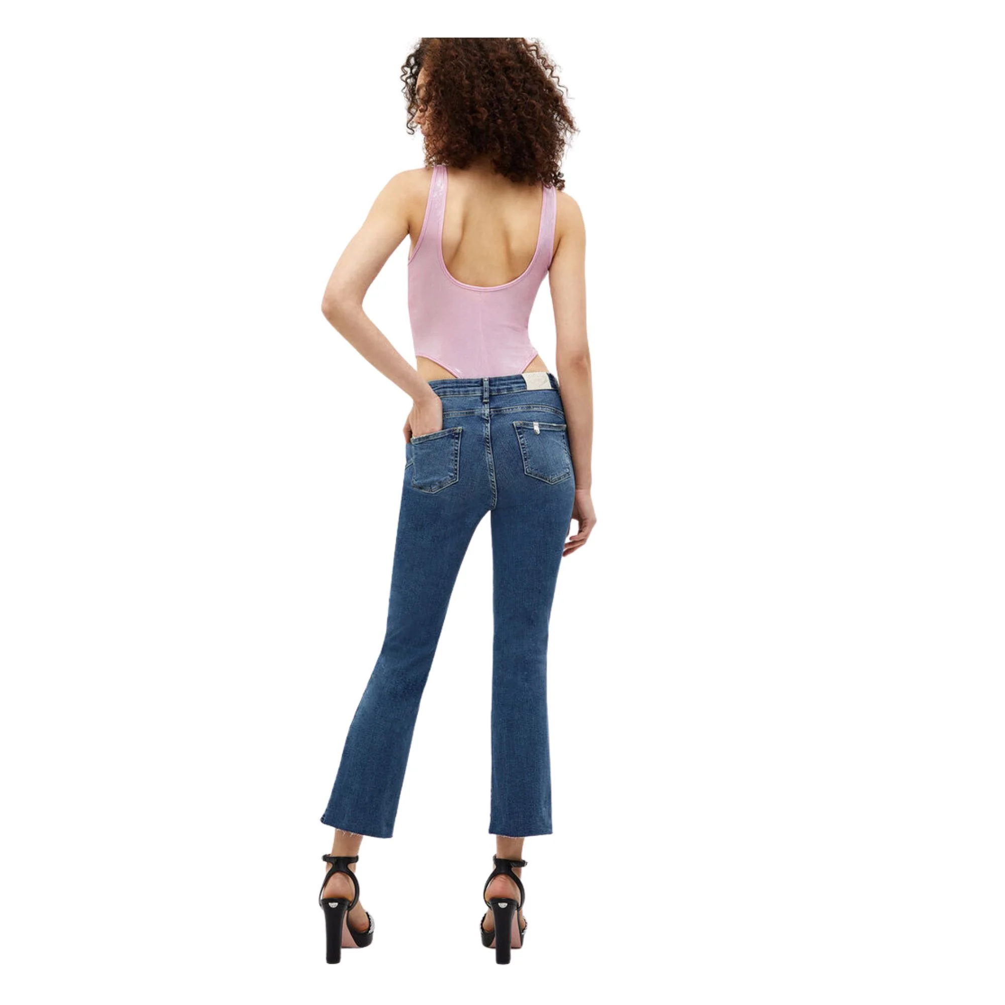 Jeans Donna cropped vita alta Bottom Up - Image 3