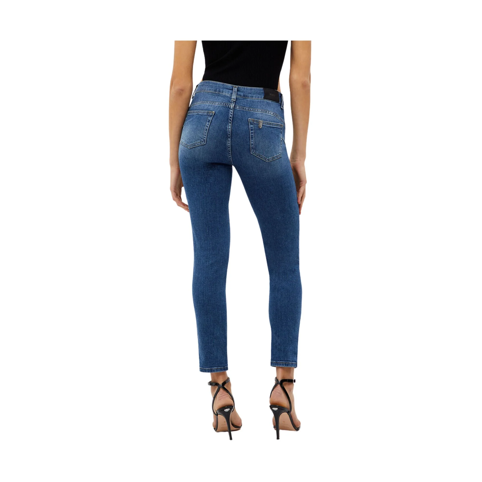 Jeans Donna a vita alta dettaglio animalier - Image 3