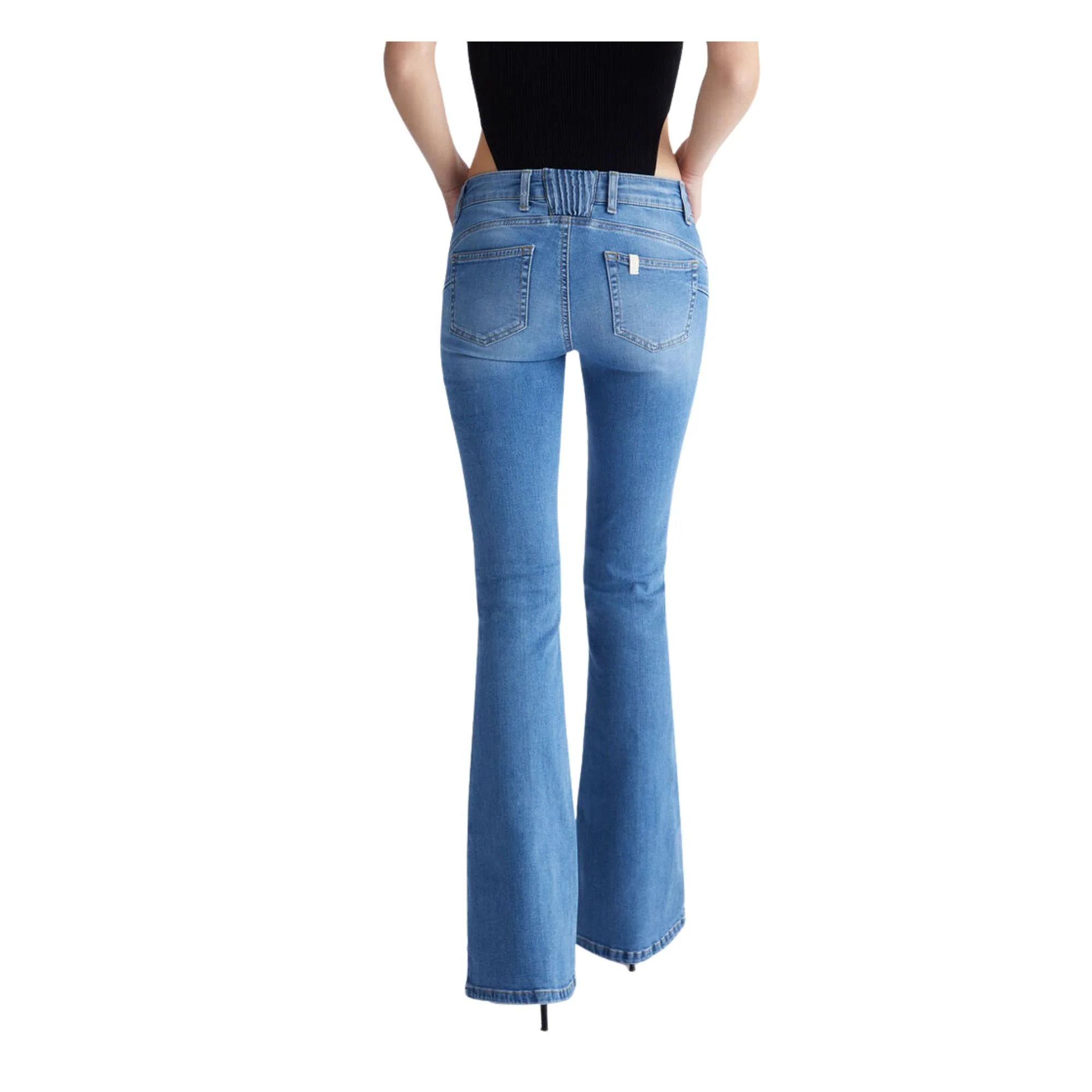 Jeans Donna a vita bassa con gamba flare - Image 3