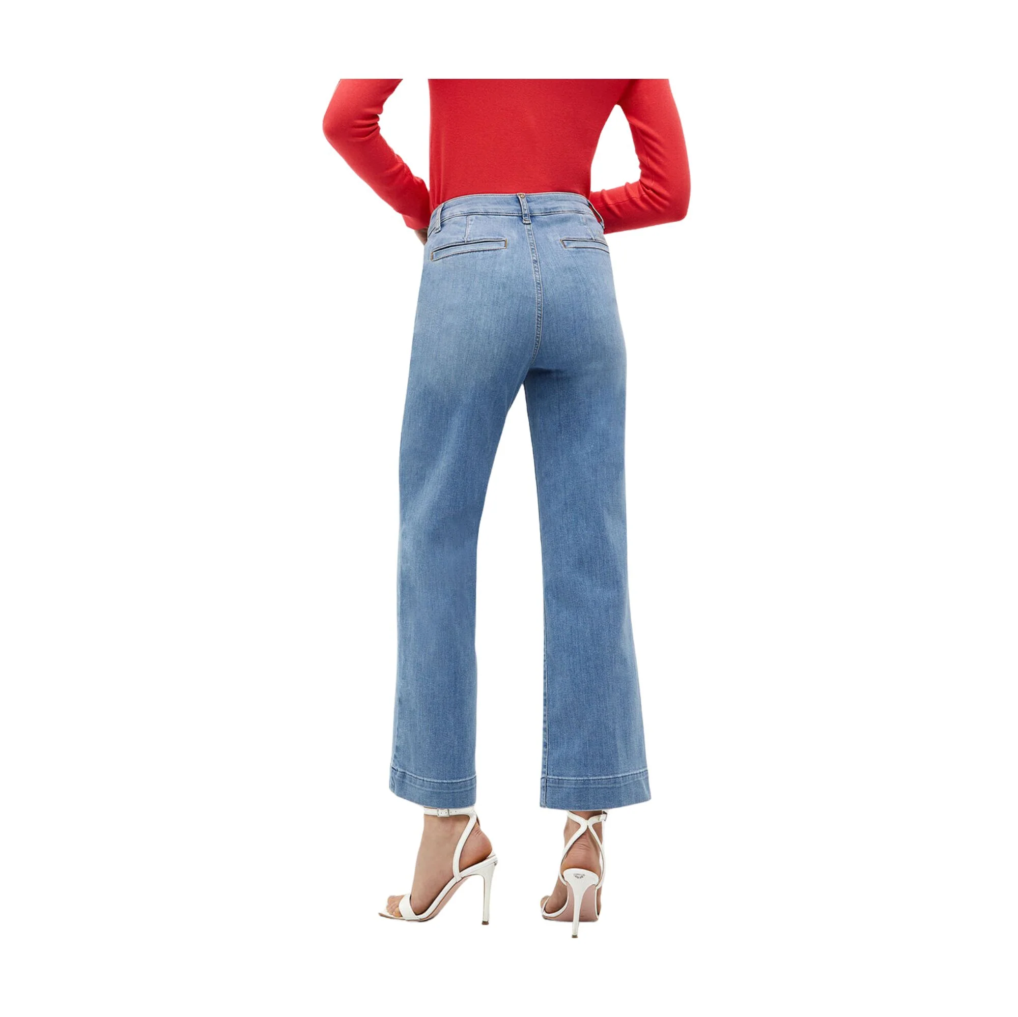 Jeans Donna mini flare con foulard - Image 3