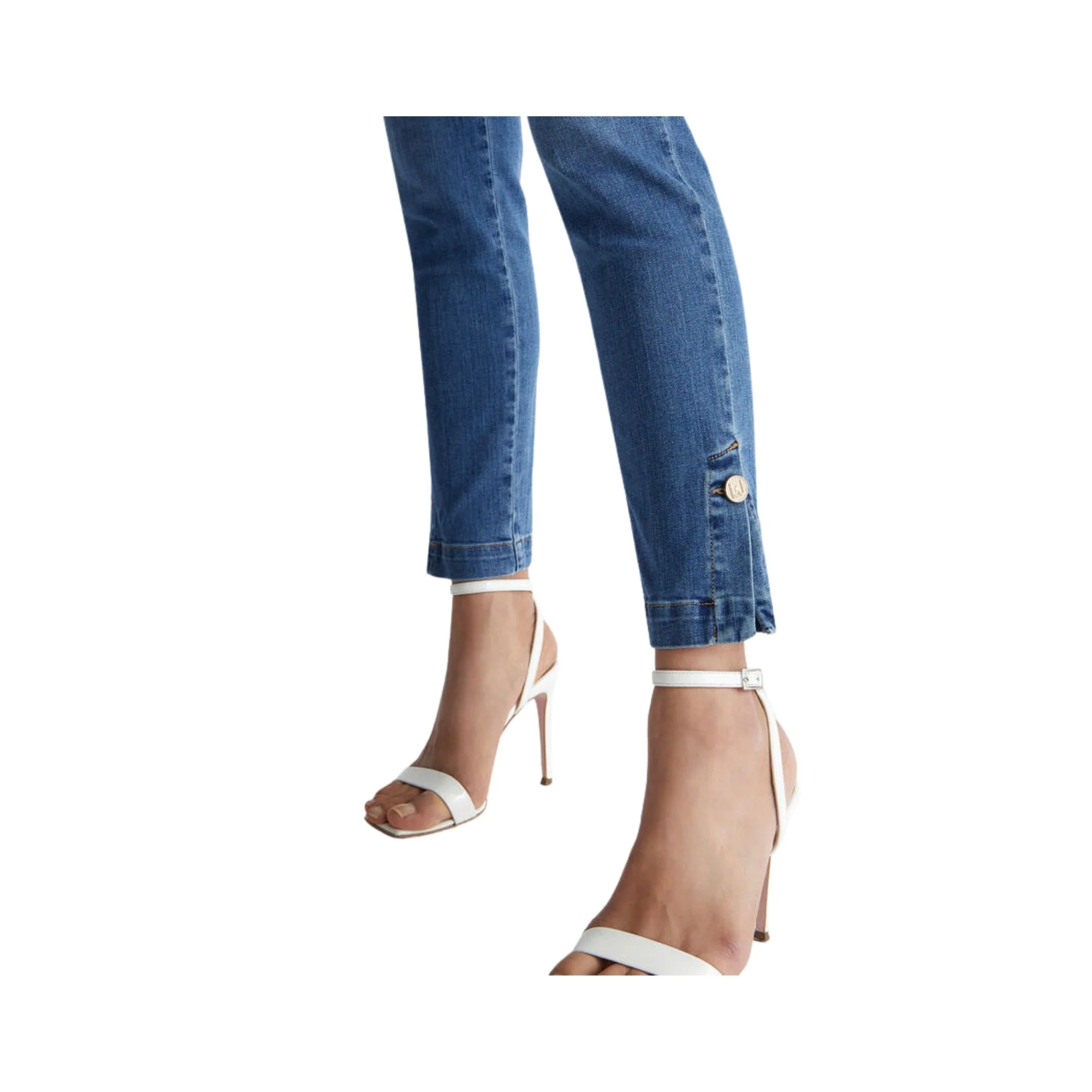 Jeans Chino In Denim Donna - Denim Blu - Image 4