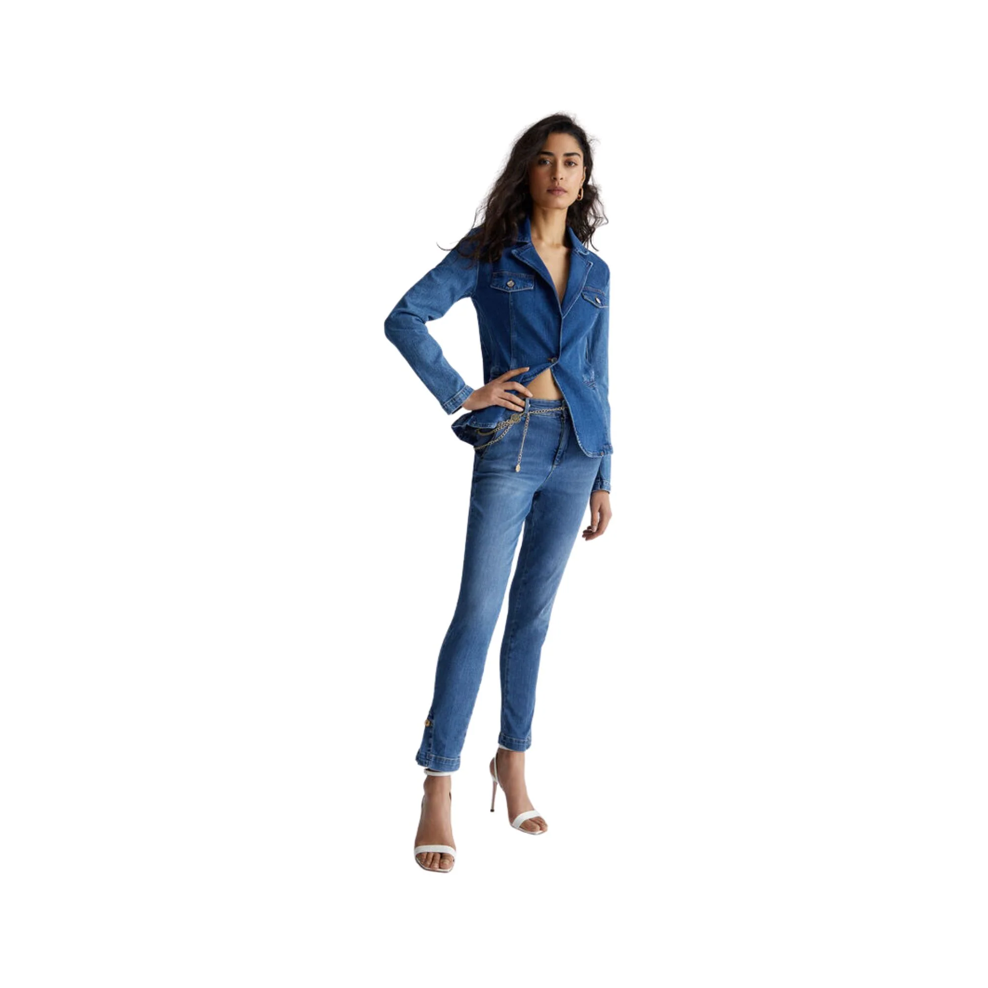 Jeans Chino In Denim Donna - Denim Blu - Image 5