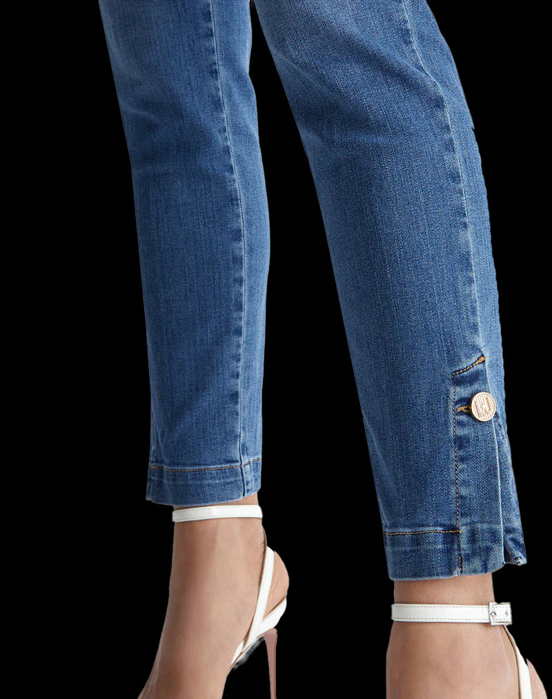 Jeans Chino In Denim Donna - Denim Blu - Image 8