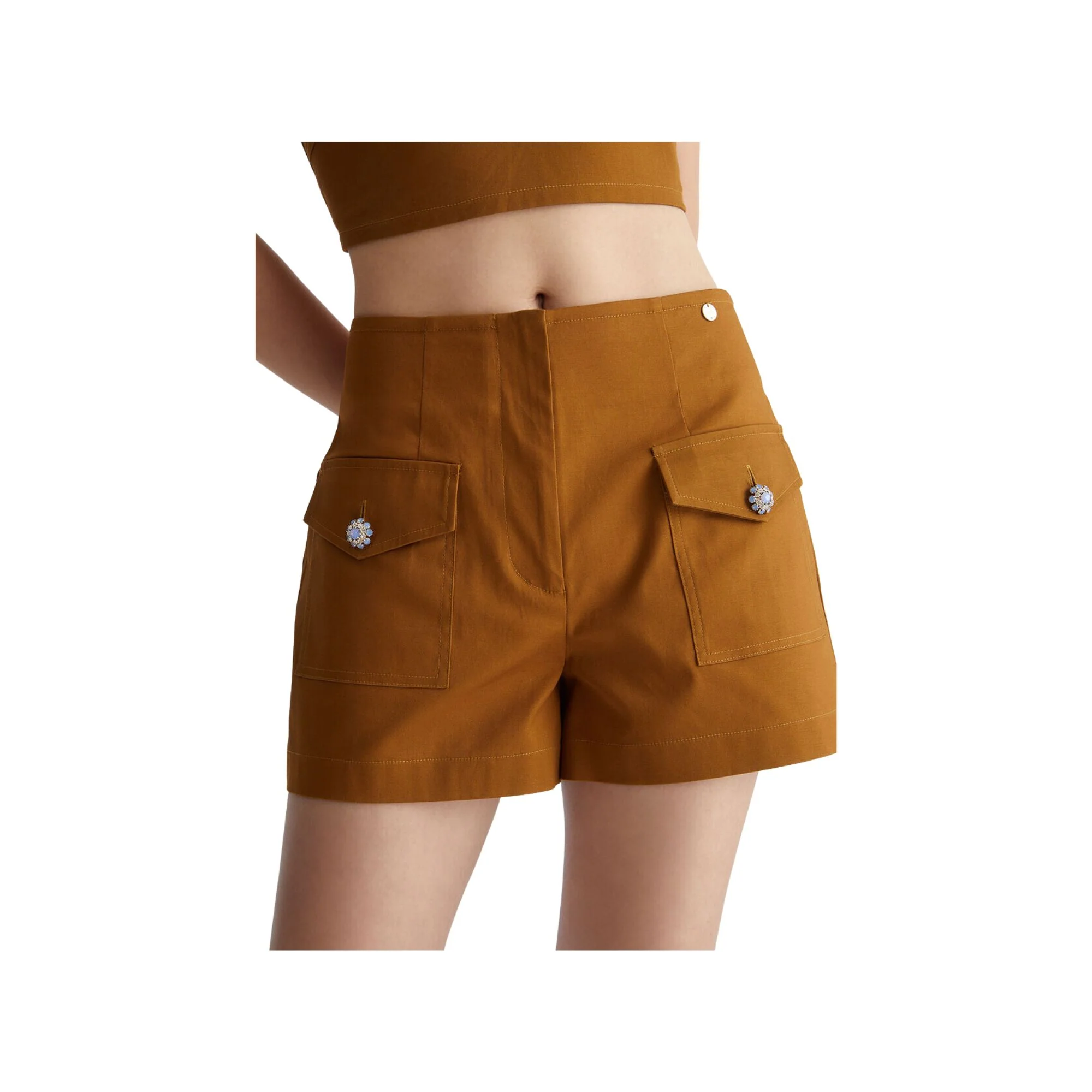 Shorts Donna con bottoni gioiello - Image 2