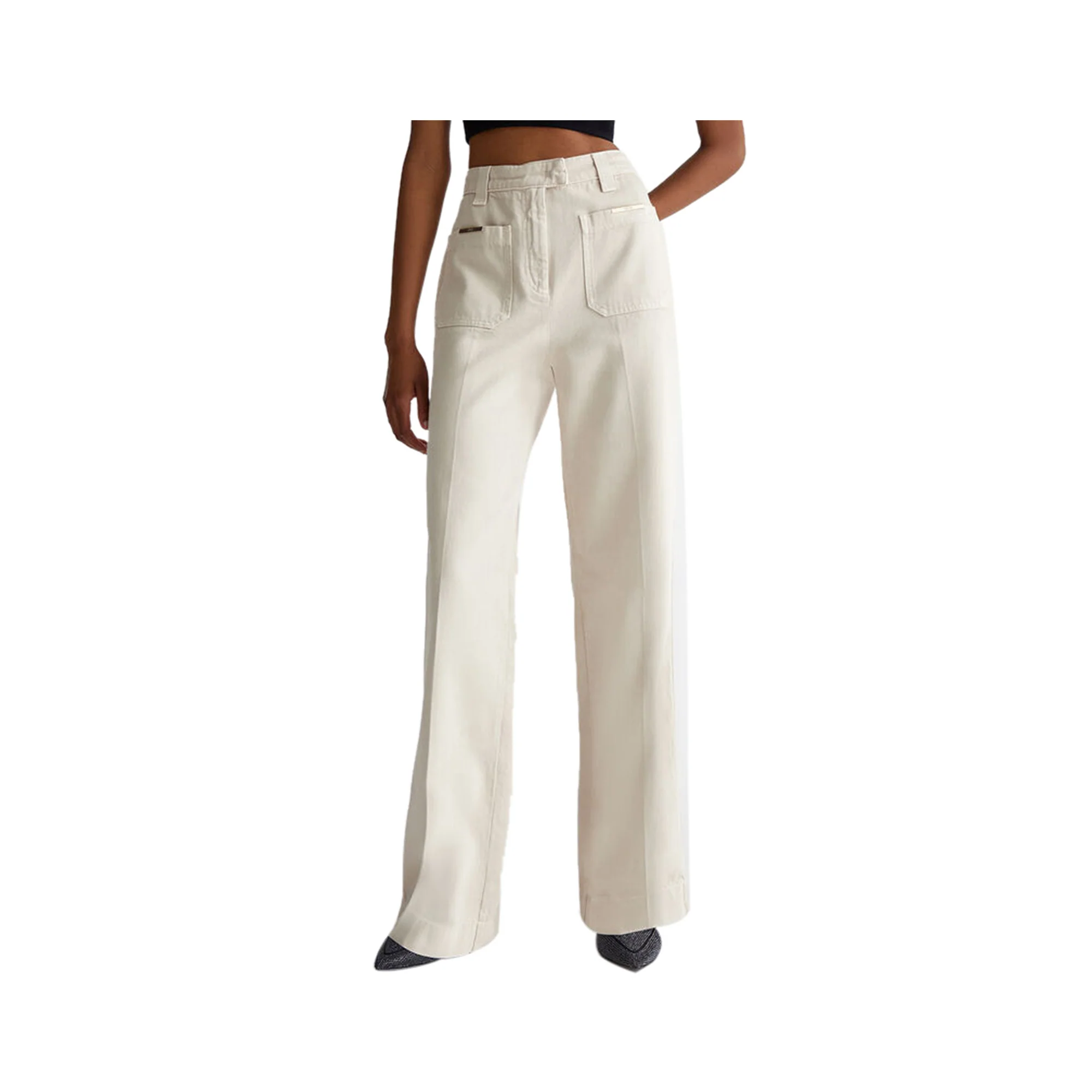 Pantalone Donna con dettagli oro sulle tasche - Image 2