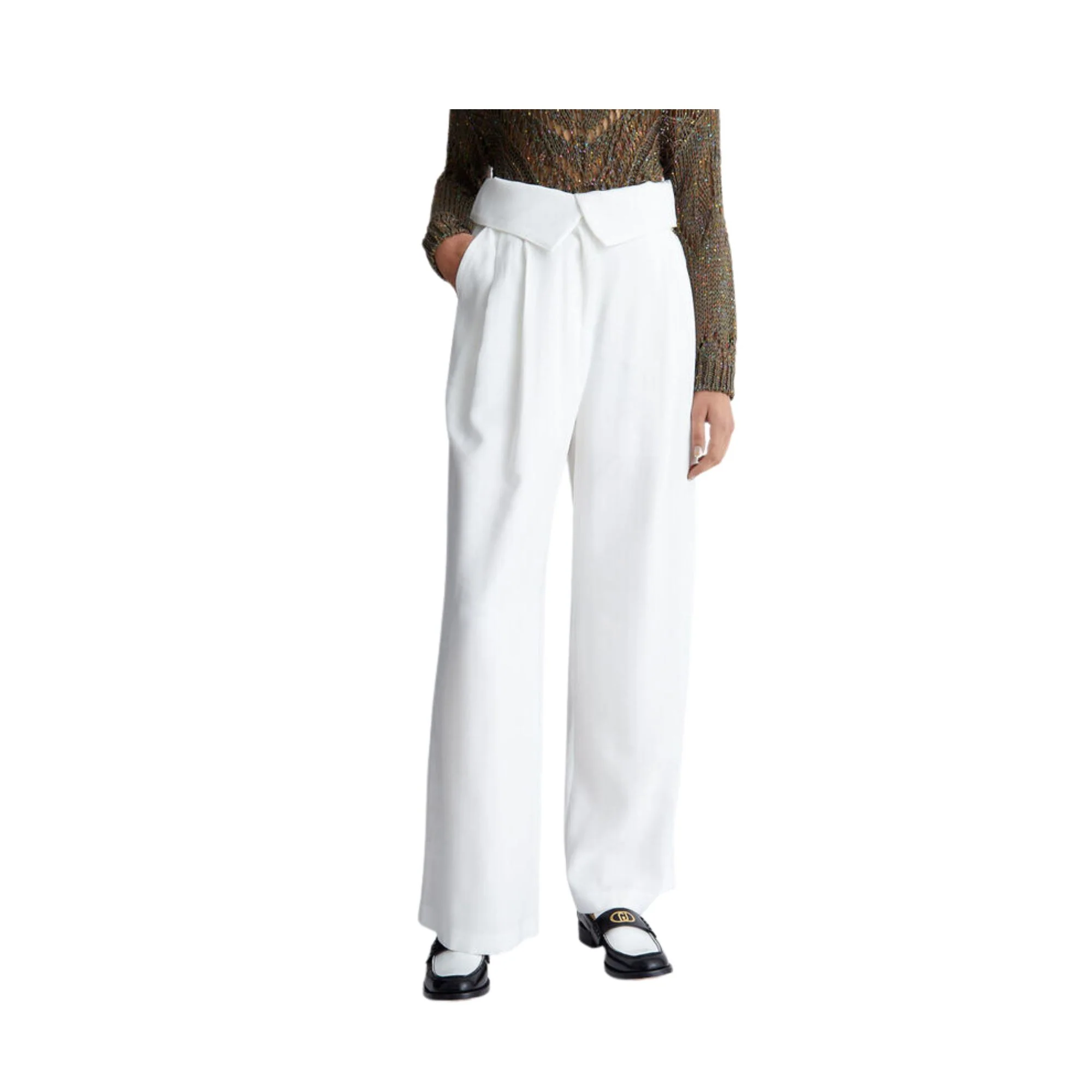 Pantalone Donna a palazzo con risvolto - Image 2