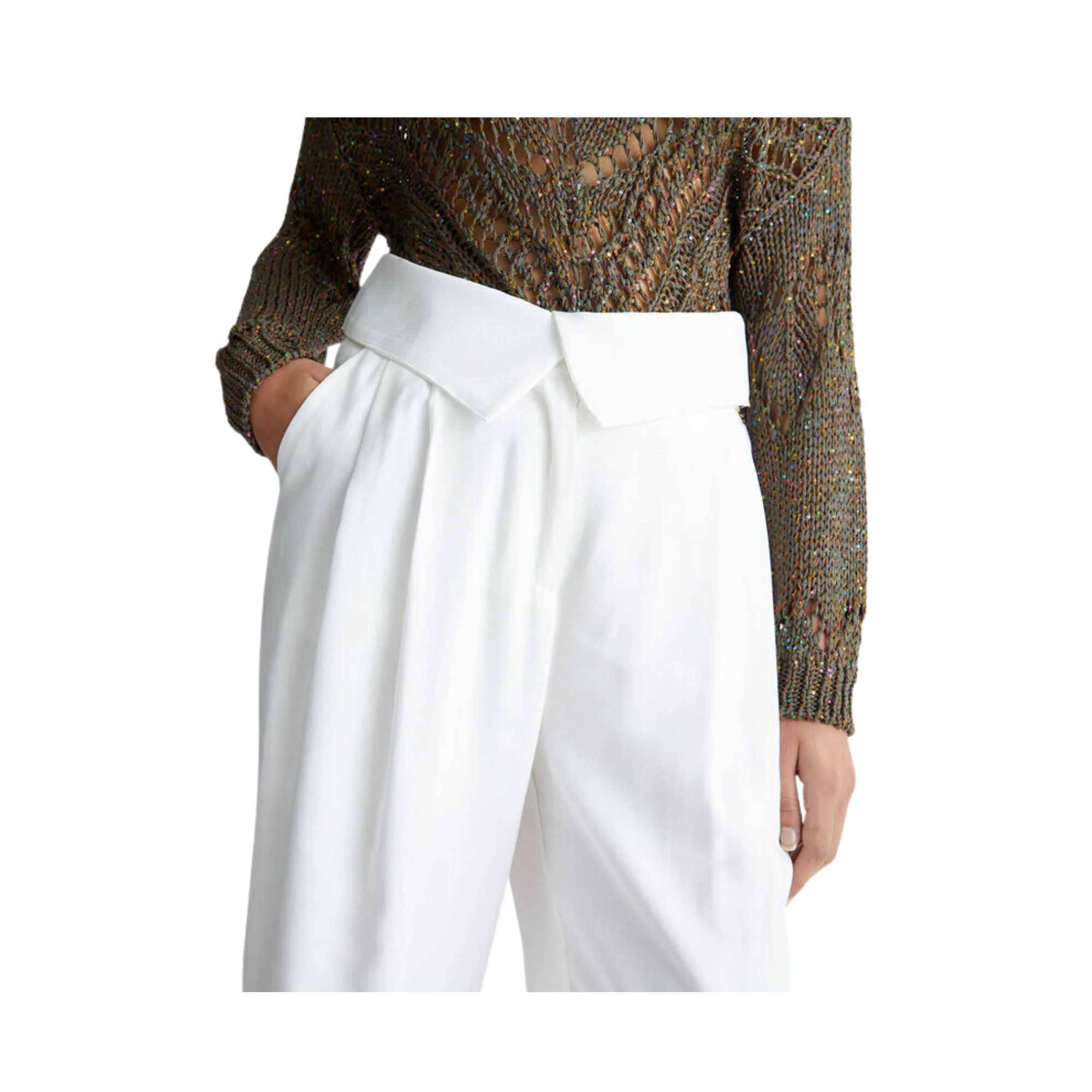 Pantalone Donna a palazzo con risvolto - Image 4