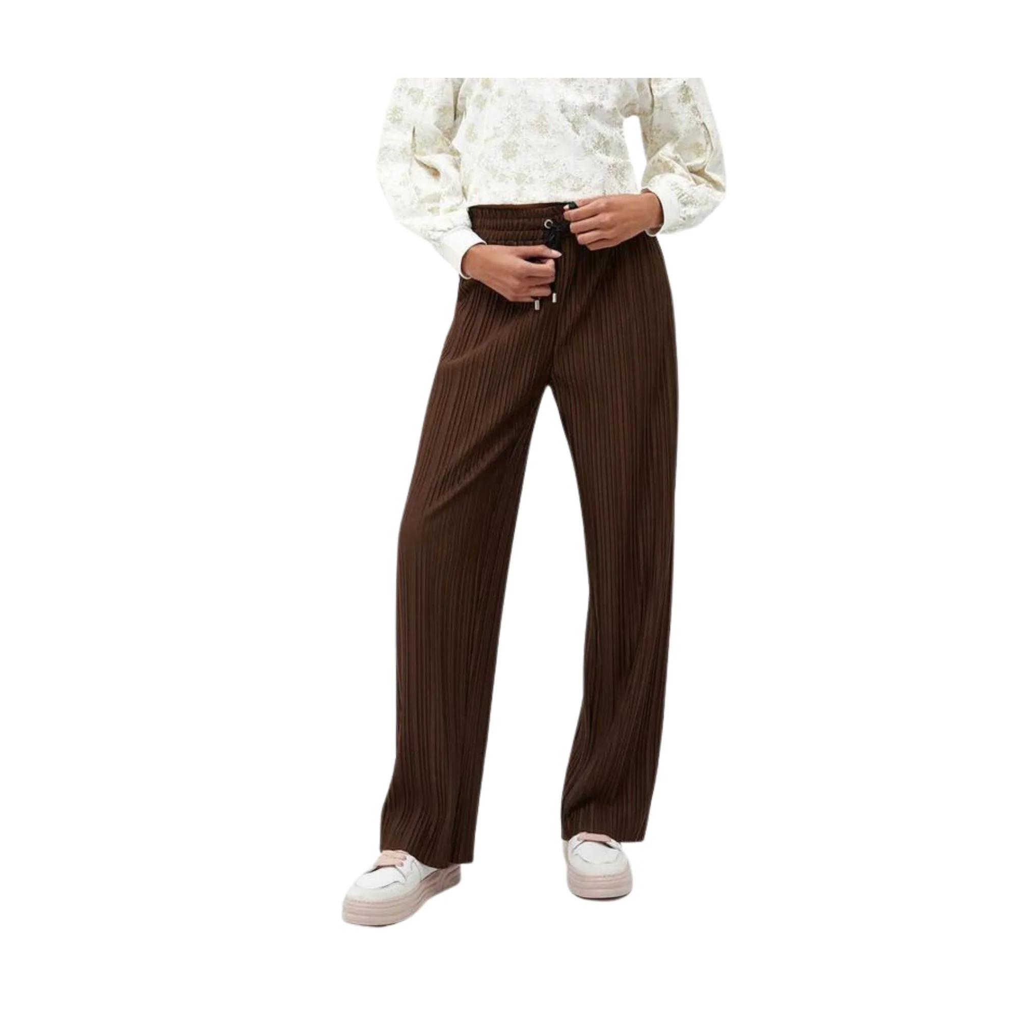 Pantalone Donna con motivo plissé - Image 8