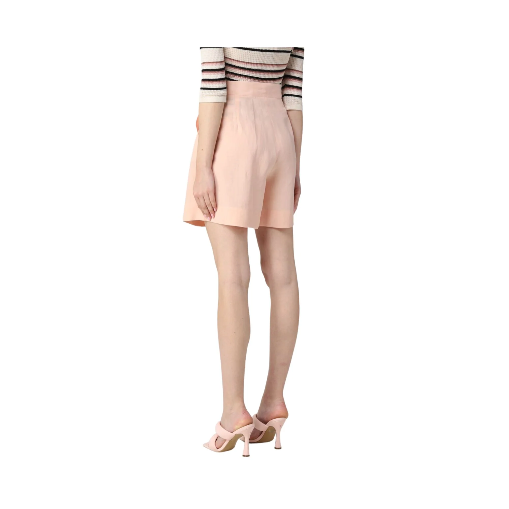 Shorts Donna in misto lino con pinces - Image 3