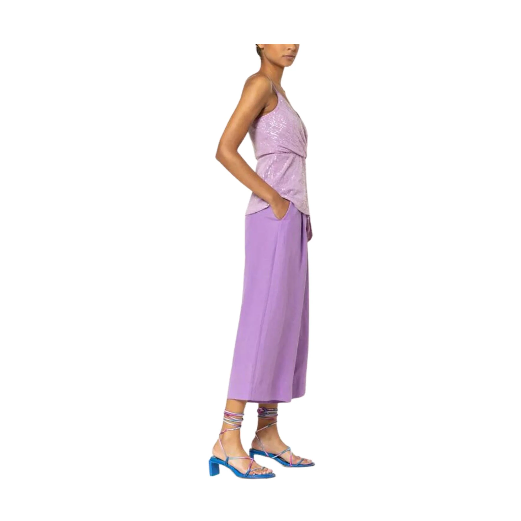 Pantalone Donna a vita alta e gamba larga - Image 4