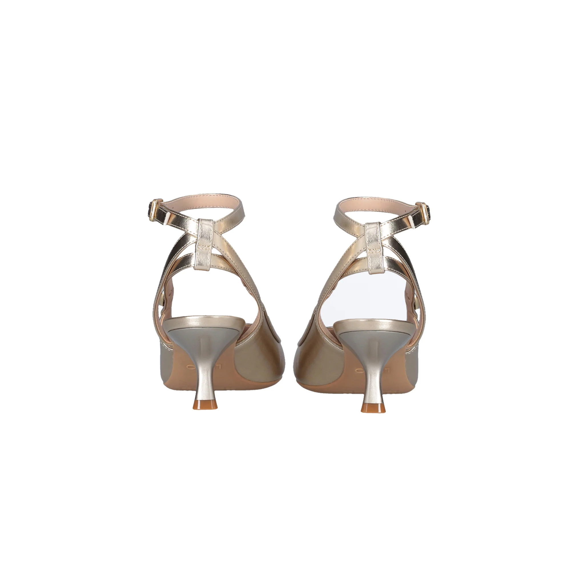 Slingback color oro con tacco basso - Image 4
